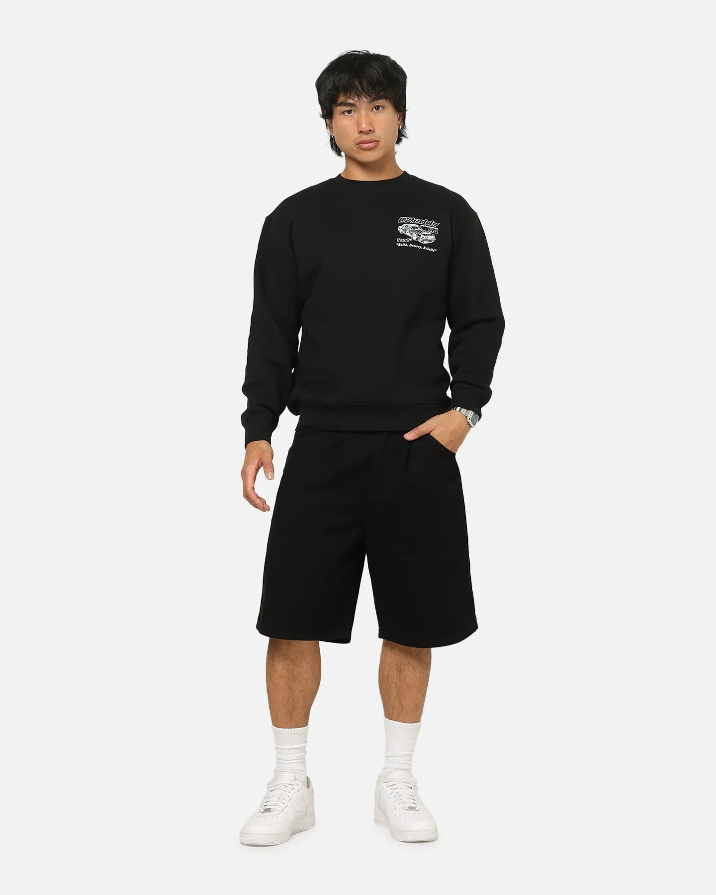 Huf X Greddy Retro Mod Crewneck Black sold by Culture Kings product image thumbnail 4