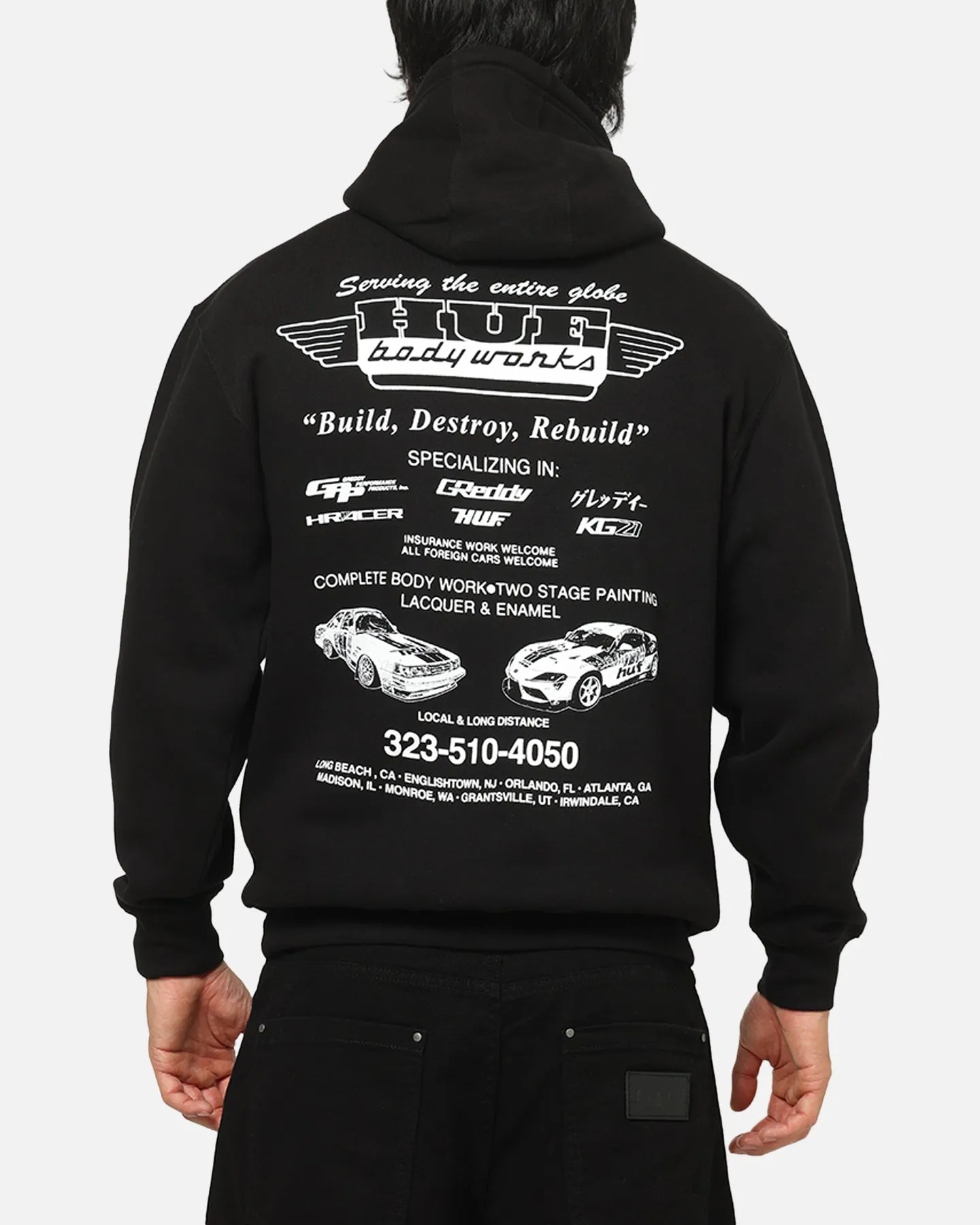 Huf X Greddy Body Works Hoodie Black sold by Culture Kings
