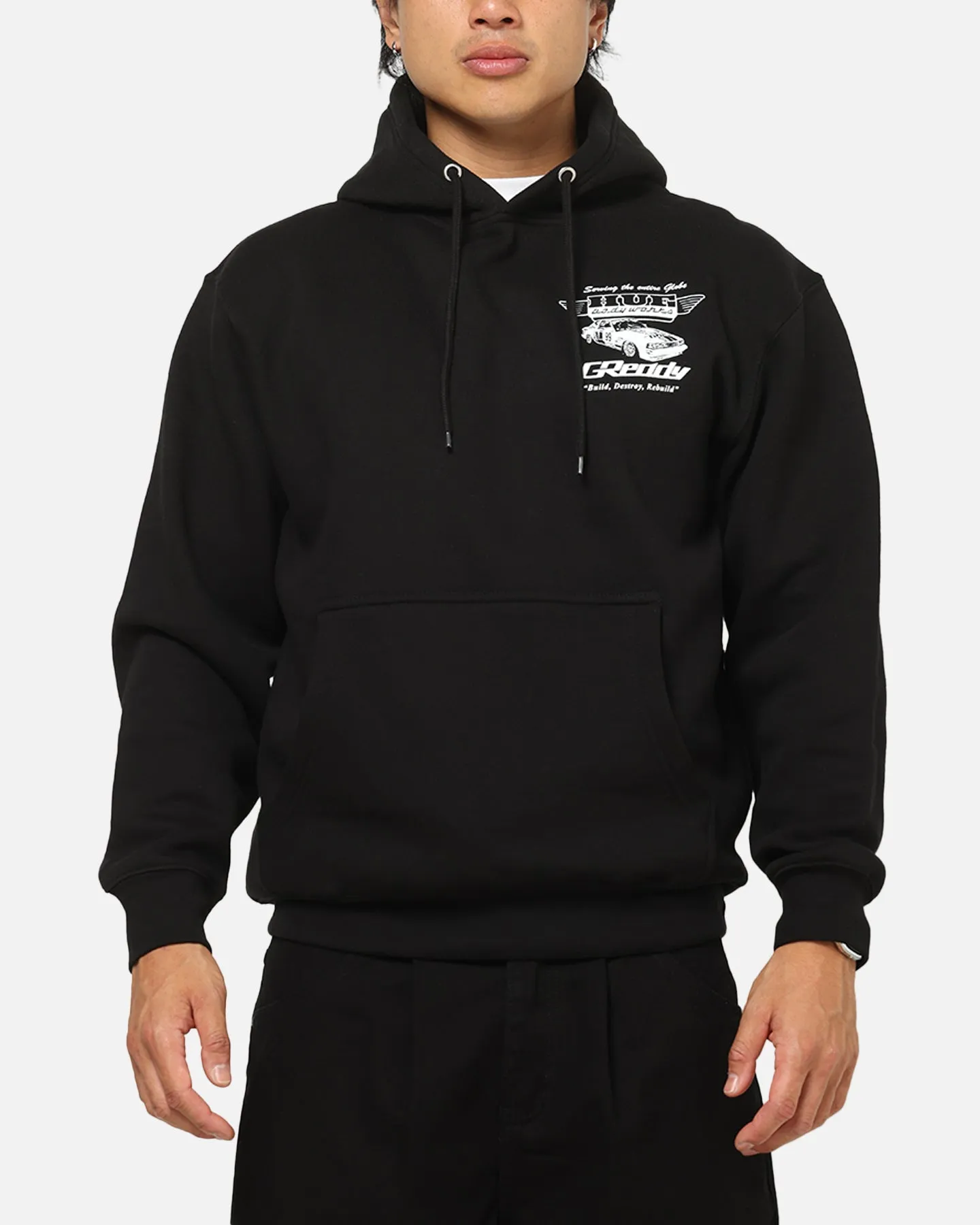 Huf X Greddy Body Works Hoodie Black sold by Culture Kings product image thumbnail 2