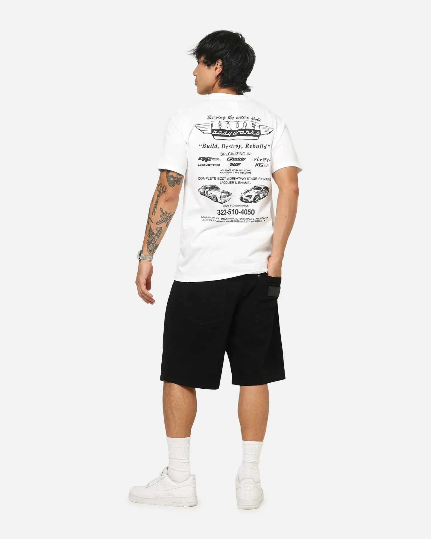 Huf X Greddy Body Works T-Shirt White sold by Culture Kings product image thumbnail 3