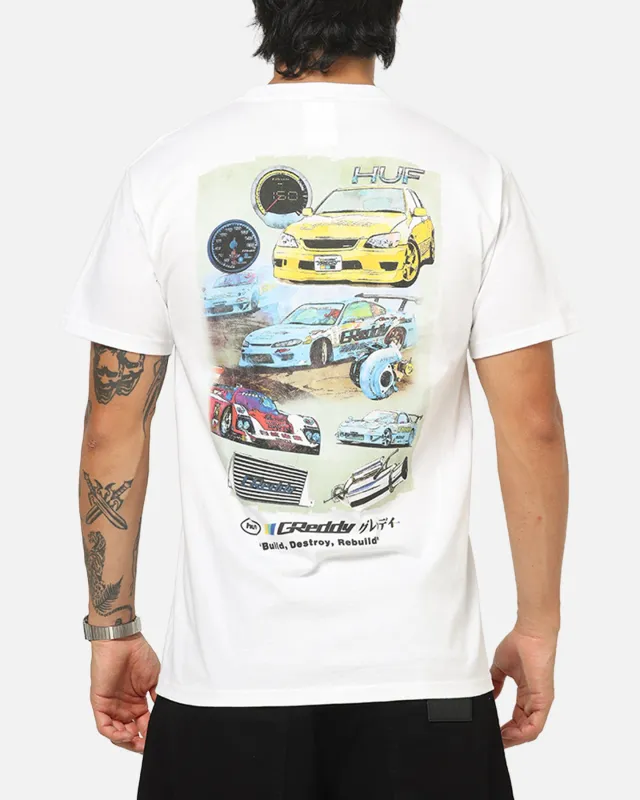 Huf X Greddy Parts T-Shirt White sold by Culture Kings