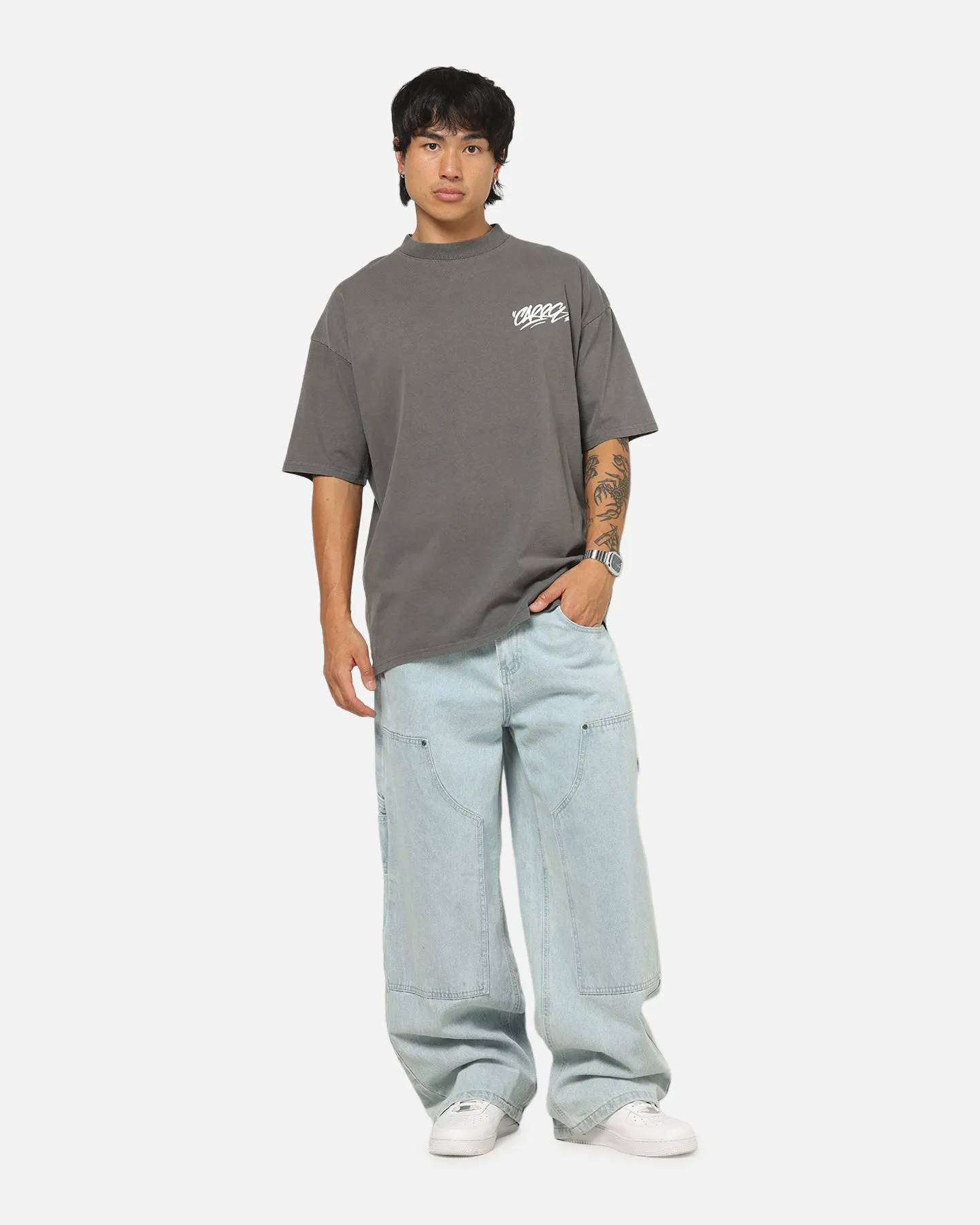 Carre Tag Mock Neck T-Shirt Black Acidwash sold by Culture Kings product image thumbnail 4