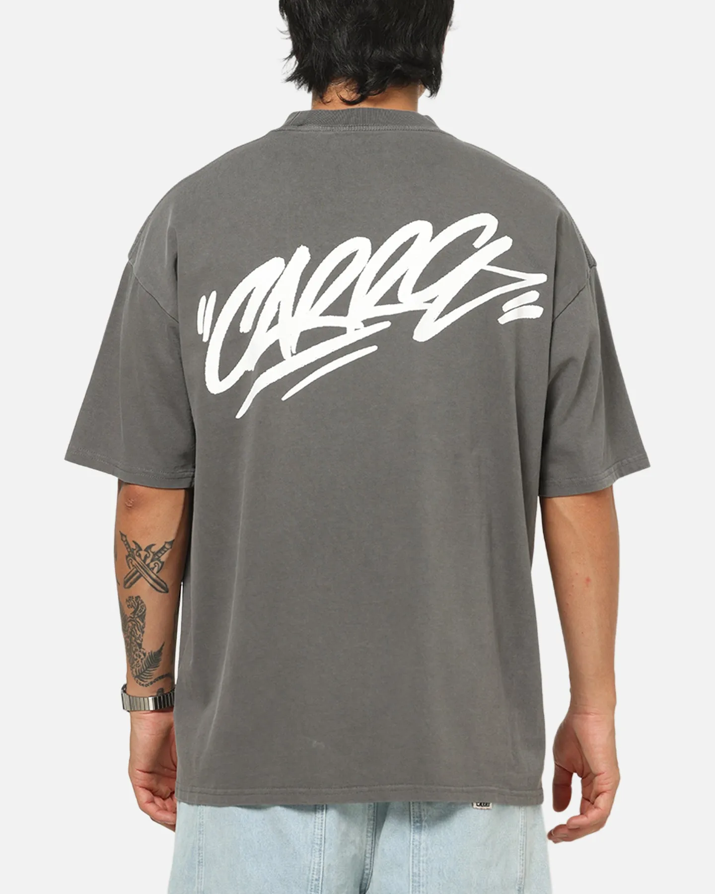 Carre Tag Mock Neck T-Shirt Black Acidwash sold by Culture Kings