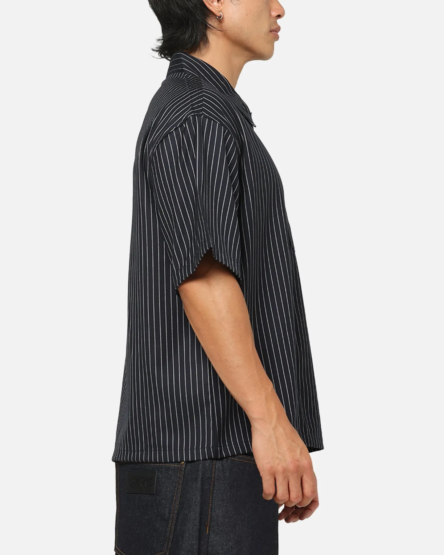 Carre Grid Button Up Shirt Navy Pinstripe sold by Culture Kings product image thumbnail 4