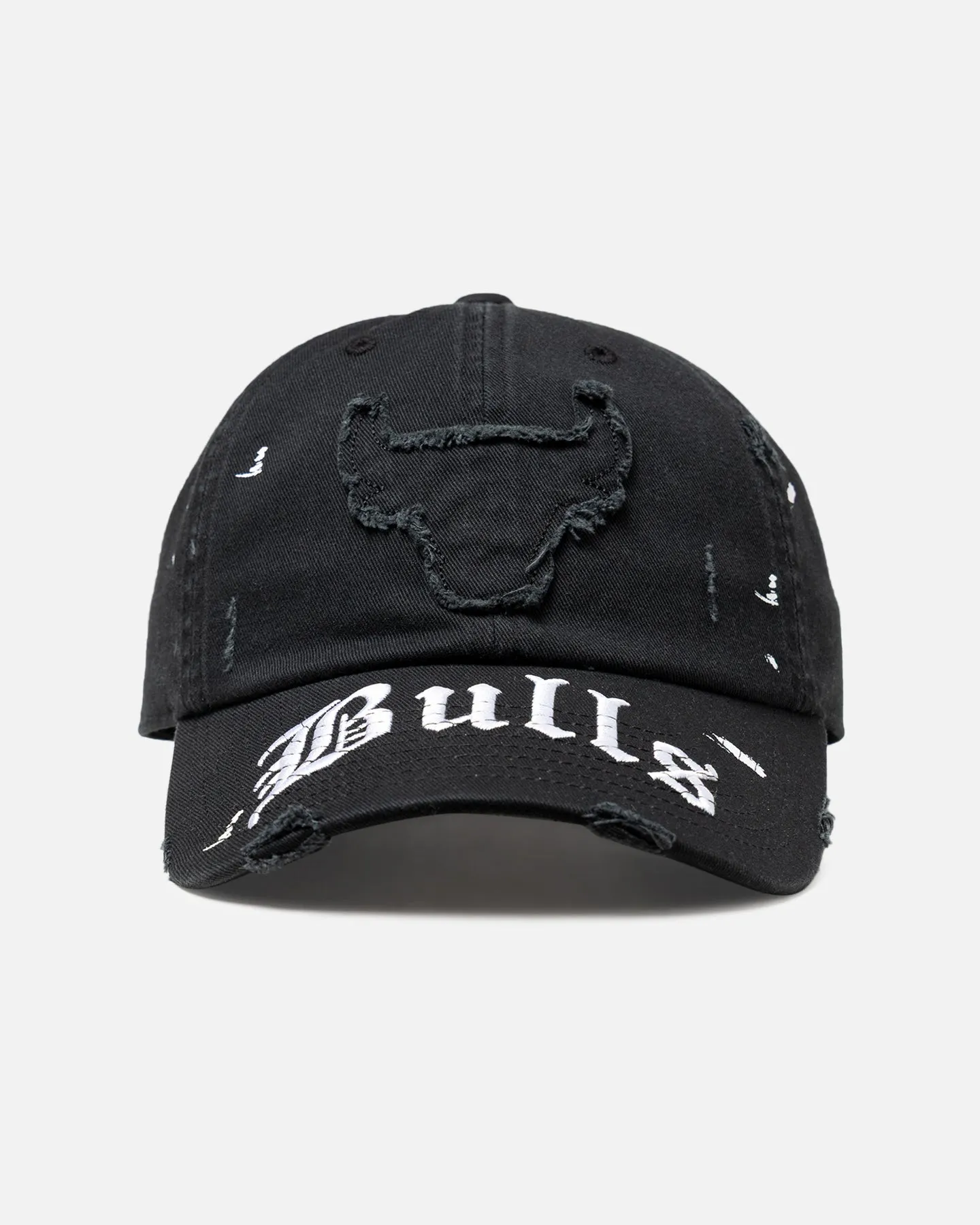 Mitchell & Ness Chicago Bulls 'Gothic Arch' Dad Fit Strapback Washed Black sold by Culture Kings