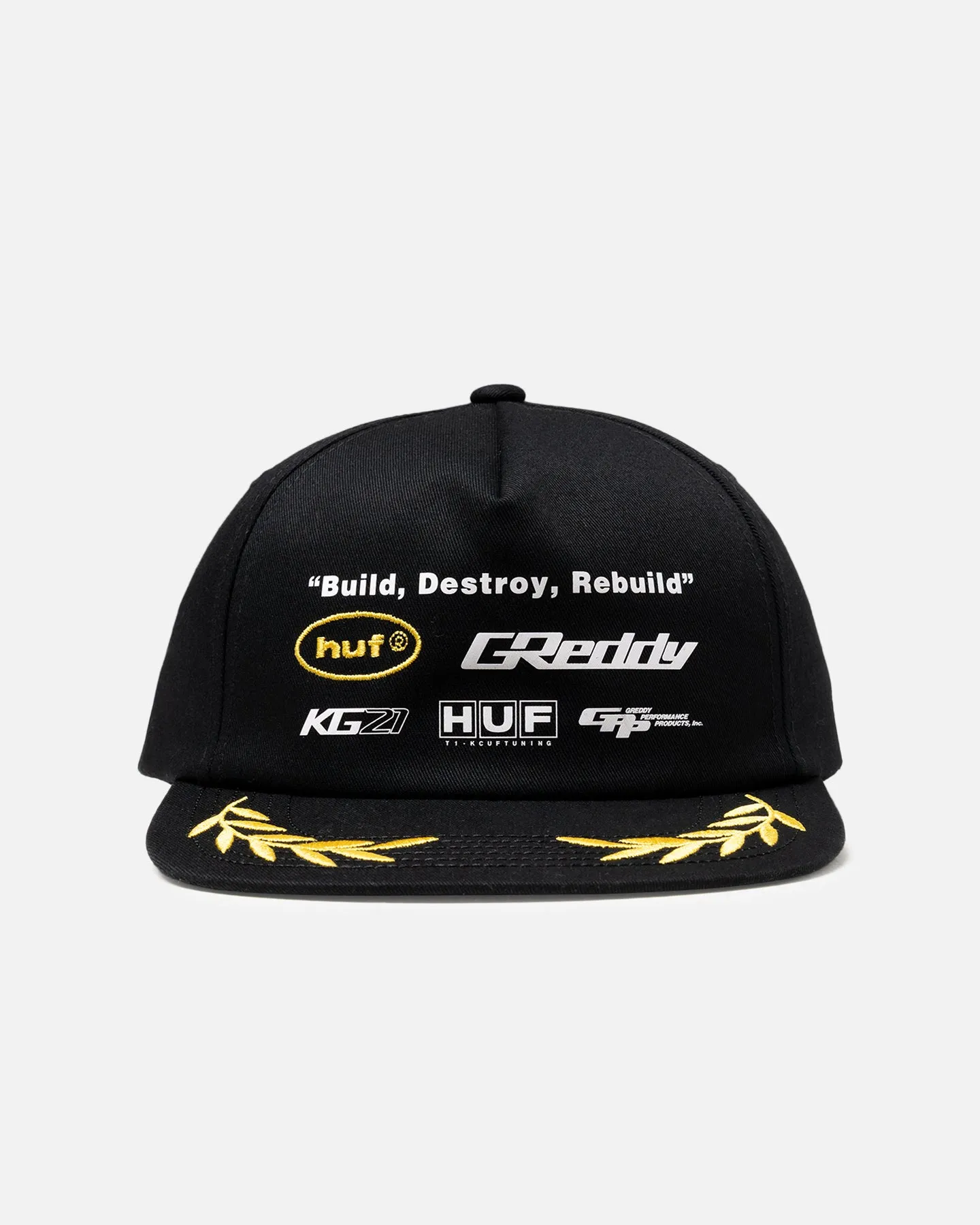 Huf X Greedy Team Snapback Black sold by Culture Kings