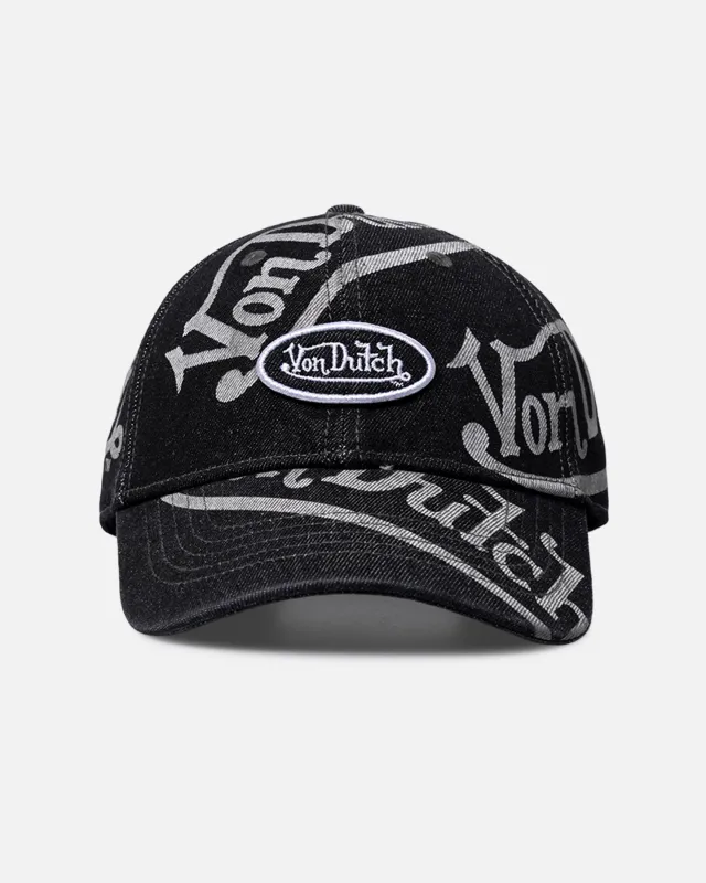 Von Dutch Bleach Oval Dad Strapback Cap Black sold by Culture Kings