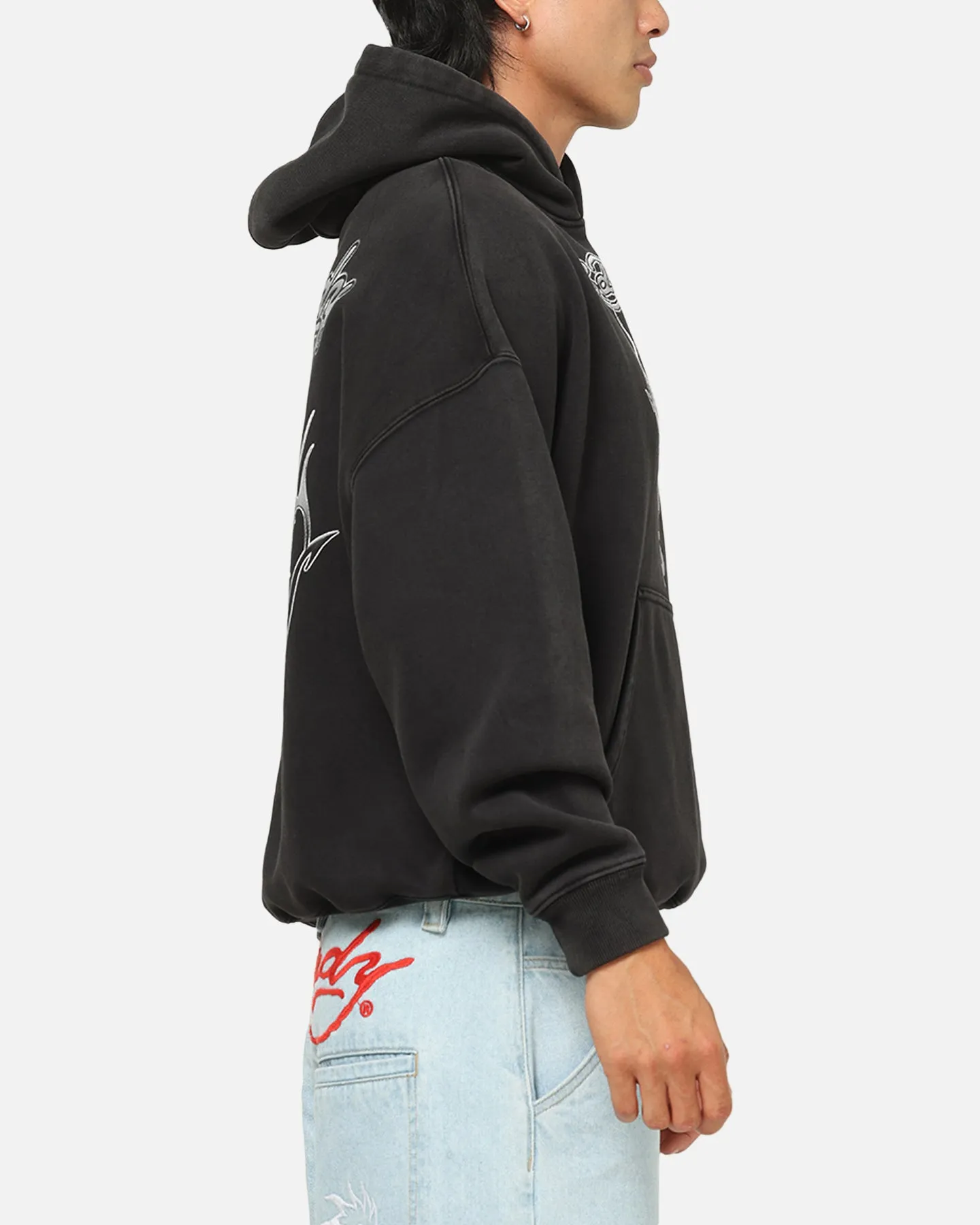 Ed Hardy Double Horns Hoodie Black Acidwash sold by Culture Kings product image thumbnail 5