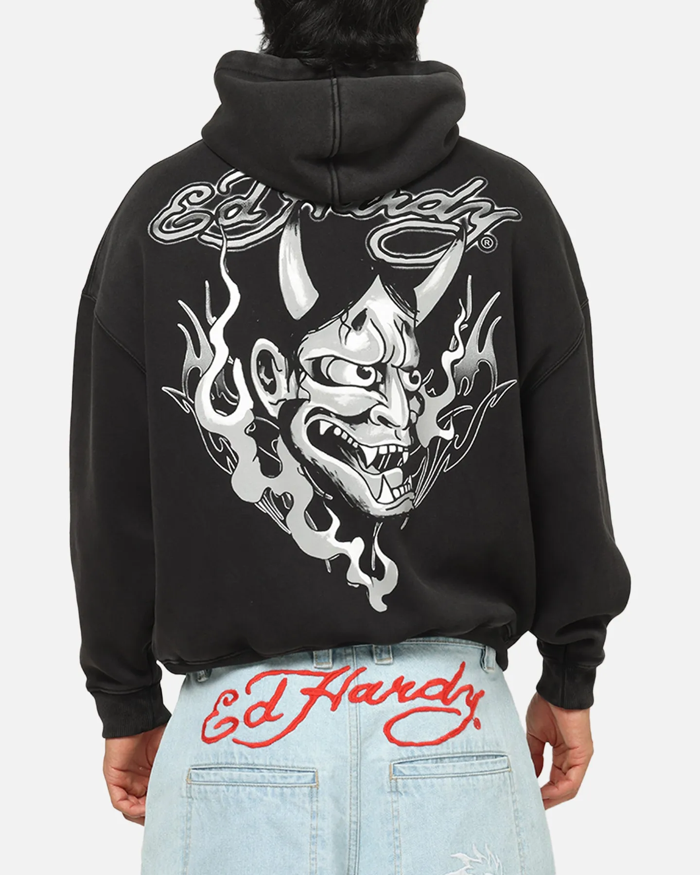 Ed Hardy Double Horns Hoodie Black Acidwash sold by Culture Kings product image thumbnail 2