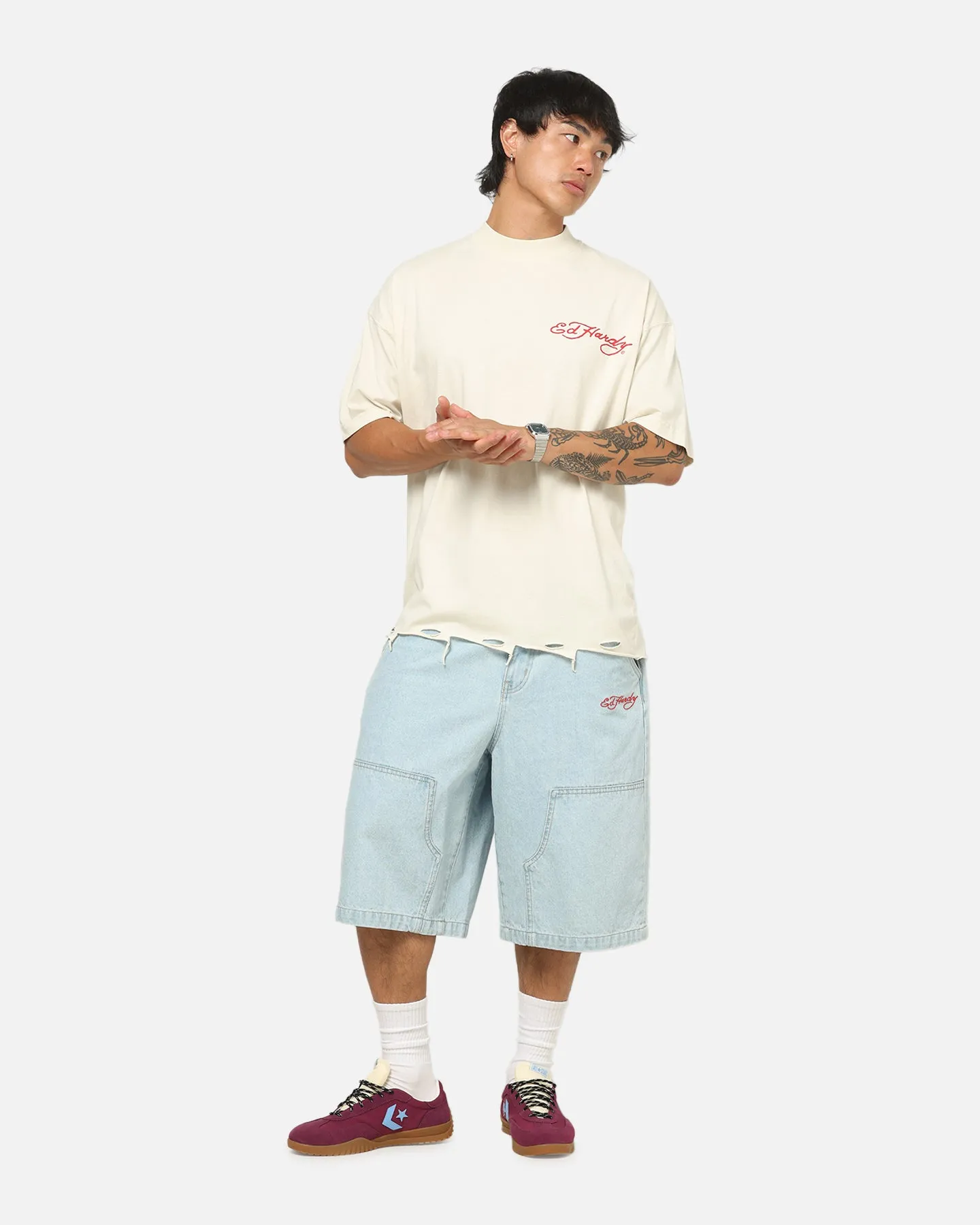 Ed Hardy Venom Rose T-Shirt Washed White sold by Culture Kings product image thumbnail 3