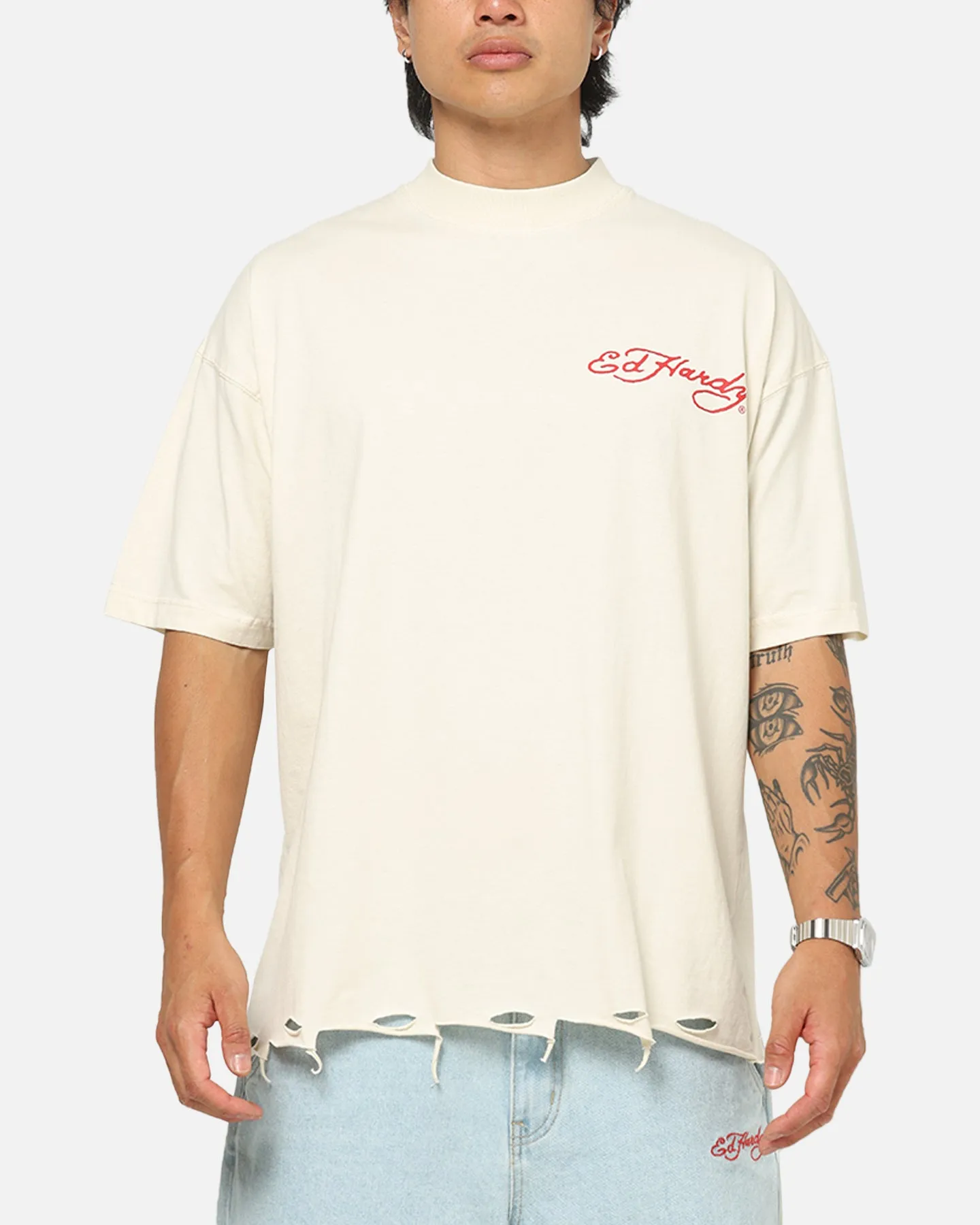 Ed Hardy Venom Rose T-Shirt Washed White sold by Culture Kings product image thumbnail 2