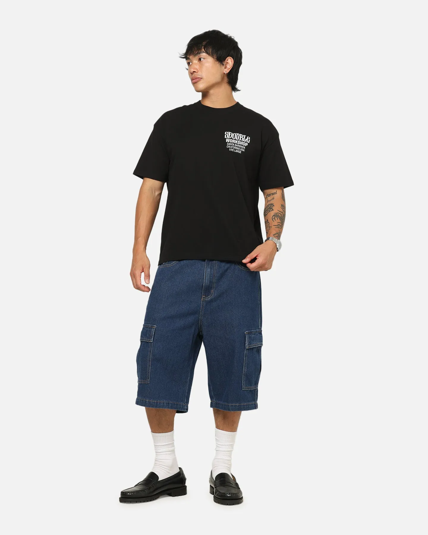 S Double Workshop T-Shirt Black sold by Culture Kings product image thumbnail 4