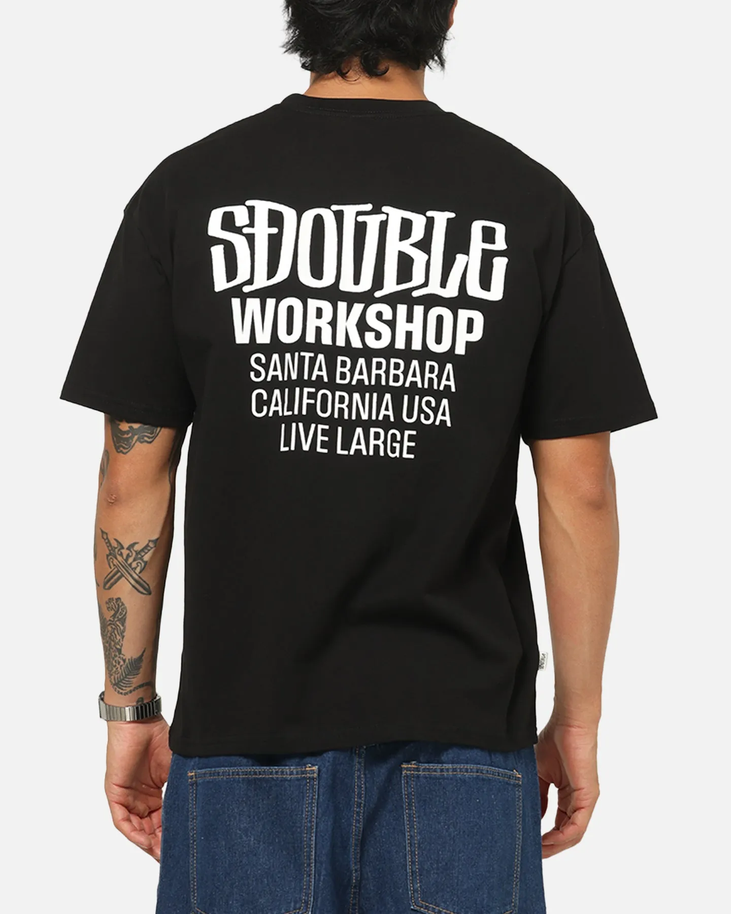 S Double Workshop T-Shirt Black sold by Culture Kings