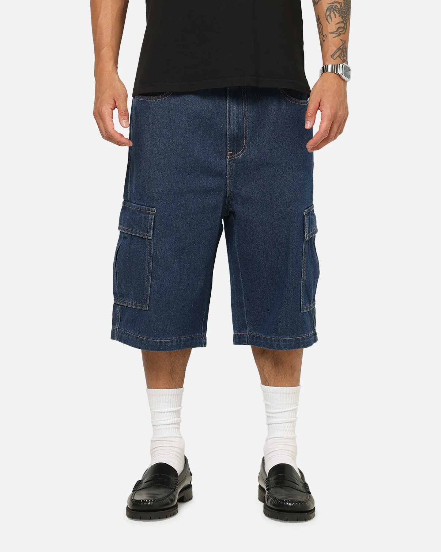 X-Large Baggy Cargo Denim 91 Shorts Dark Indigo sold by Culture Kings