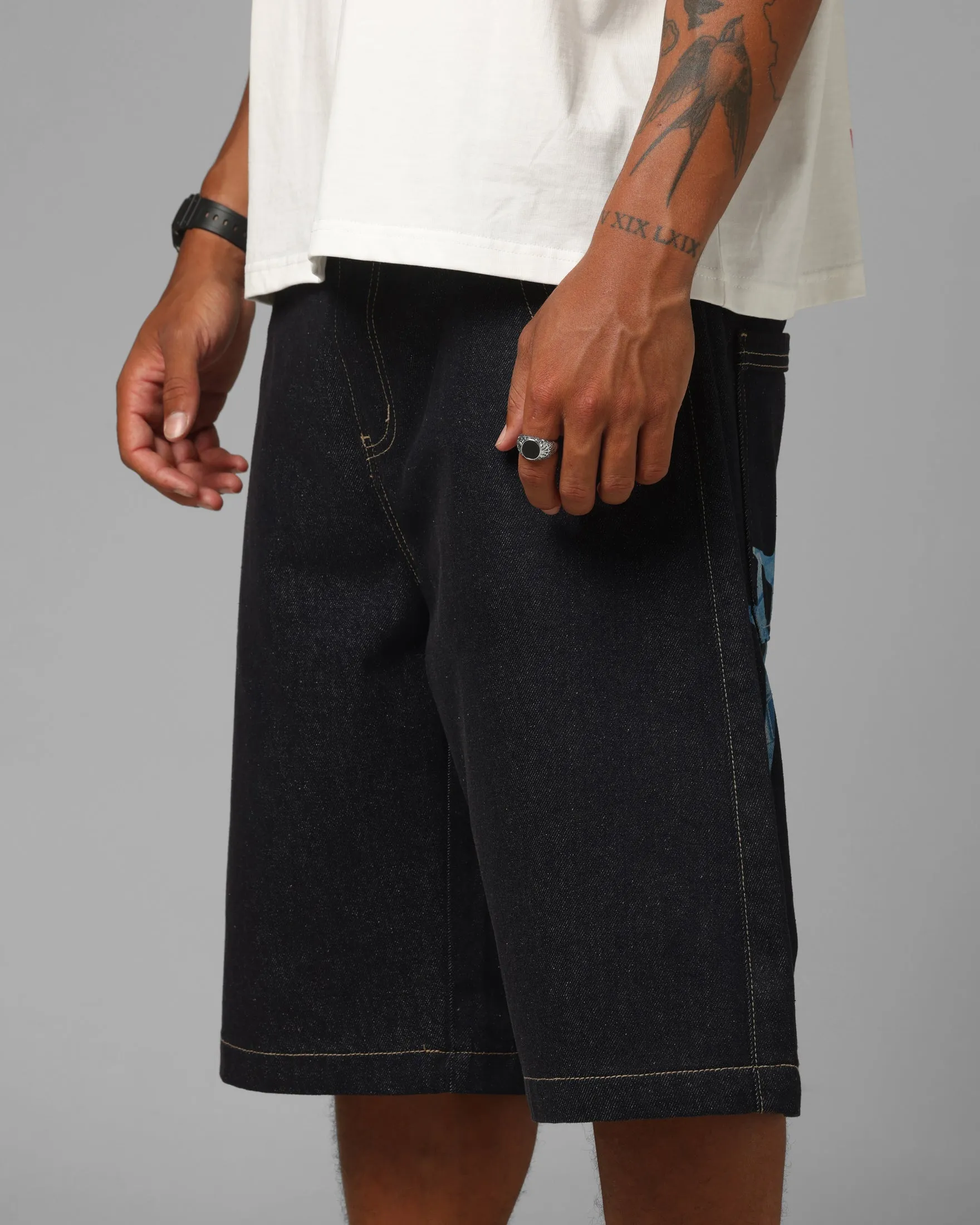 Loiter Star Born Camo Jorts Indigo sold by Culture Kings product image thumbnail 3