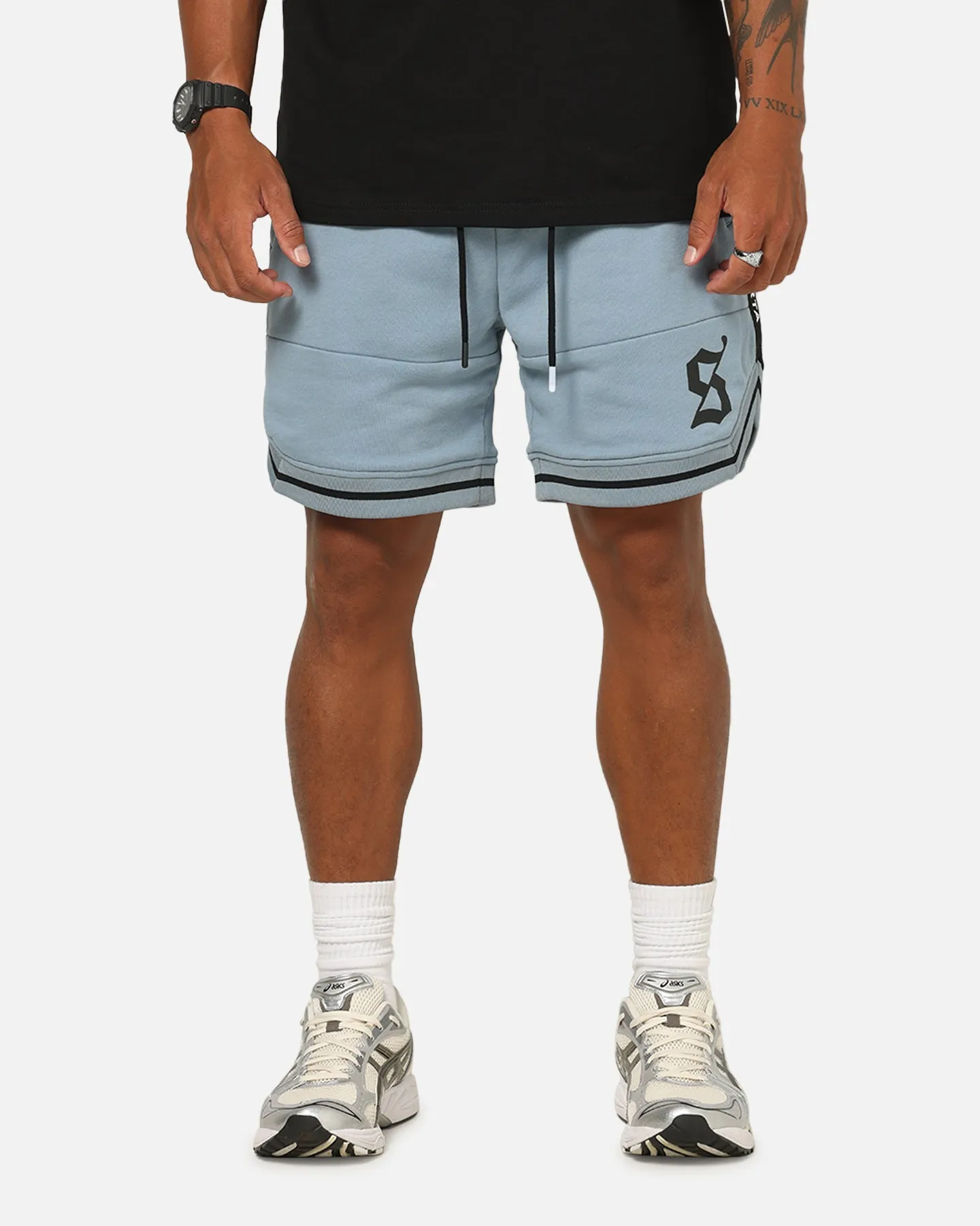 Saint Morta Icon X Fleece Shorts Denim Blue sold by Culture Kings