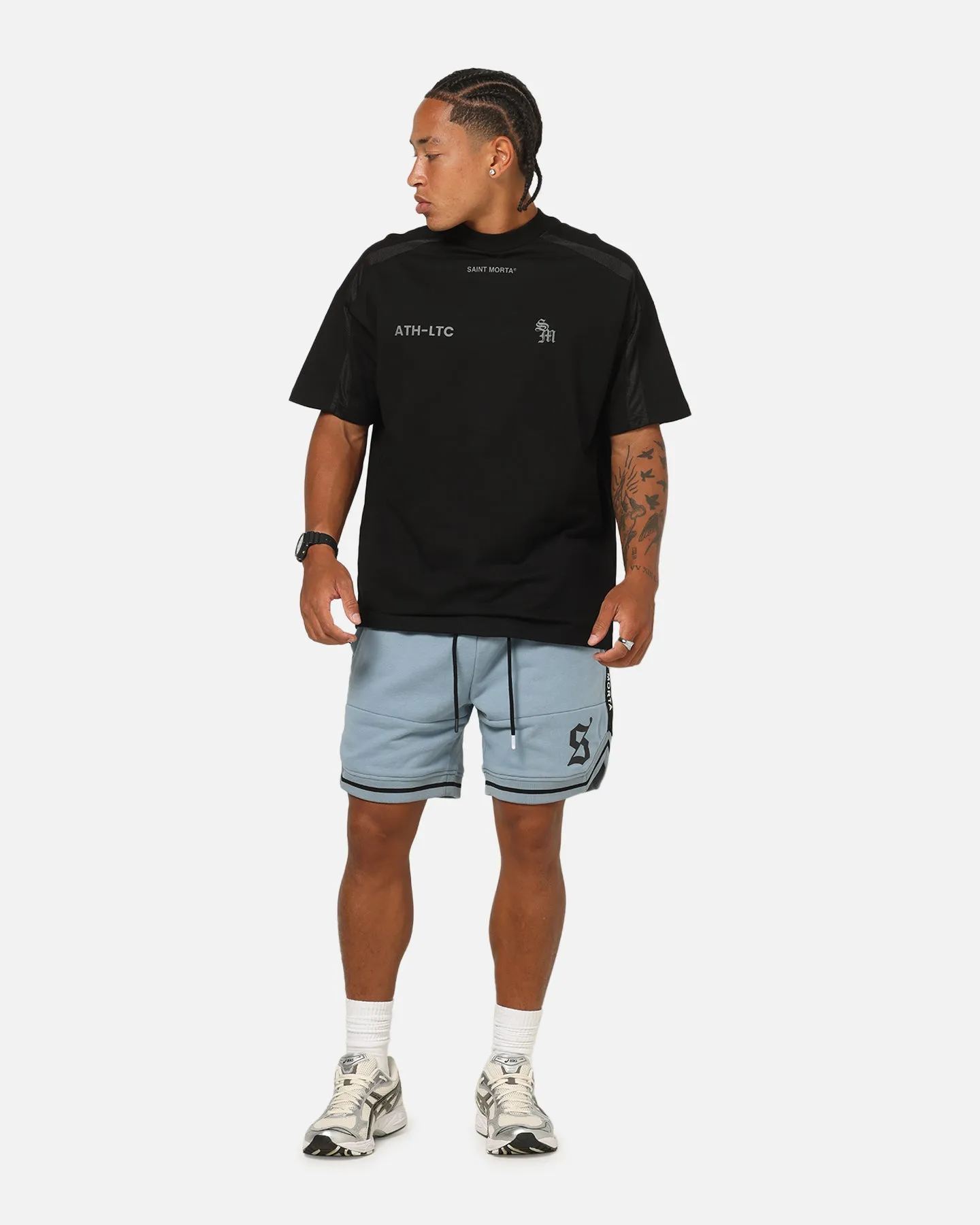 Saint Morta Icon X Fleece Shorts Denim Blue sold by Culture Kings product image thumbnail 2