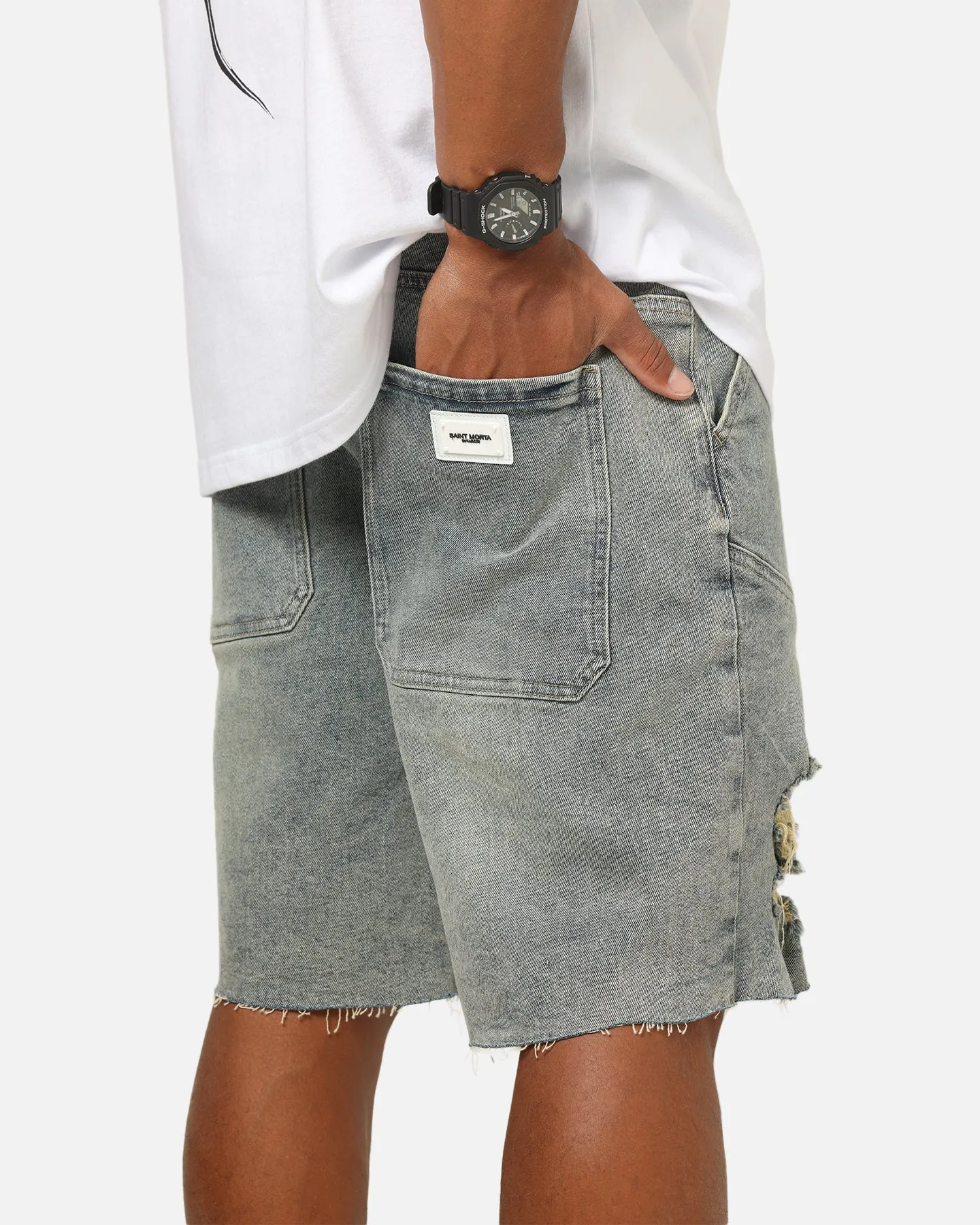 Saint Morta Annex Baggy Jorts Dirty Denim sold by Culture Kings product image thumbnail 3