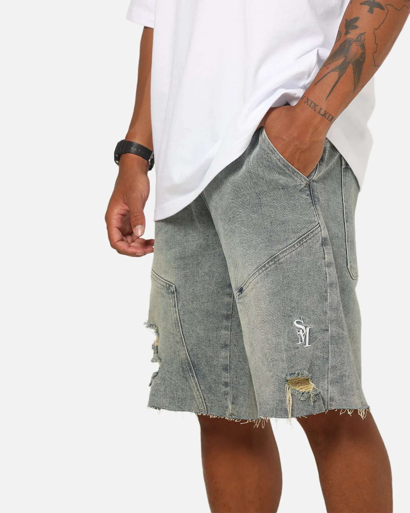 Saint Morta Annex Baggy Jorts Dirty Denim sold by Culture Kings product image thumbnail 4