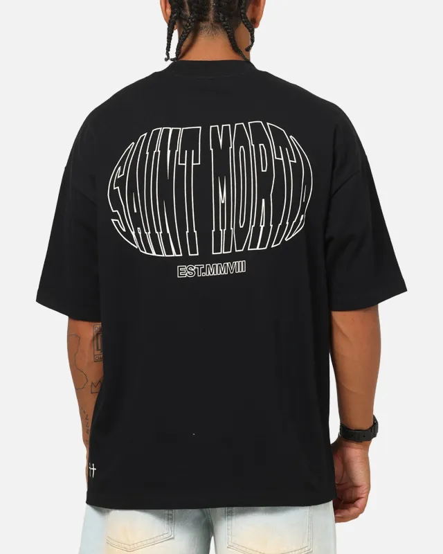 Saint Morta Global Boxy T-Shirt Black sold by Culture Kings