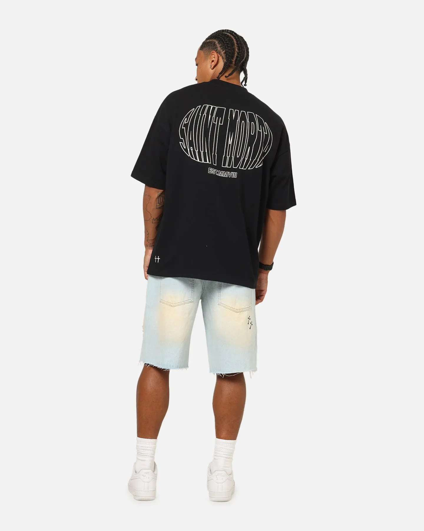Saint Morta Global Boxy T-Shirt Black sold by Culture Kings product image thumbnail 3