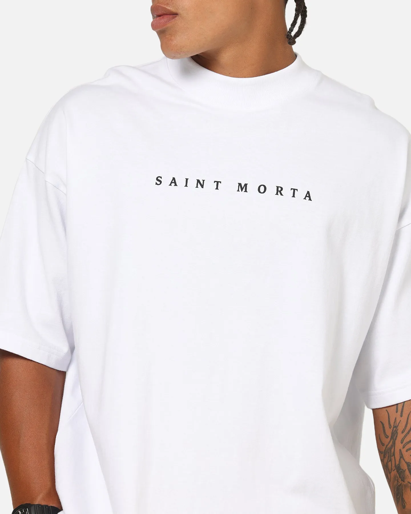 Saint Morta Conviction Mock Neck T-Shirt White sold by Culture Kings product image thumbnail 5