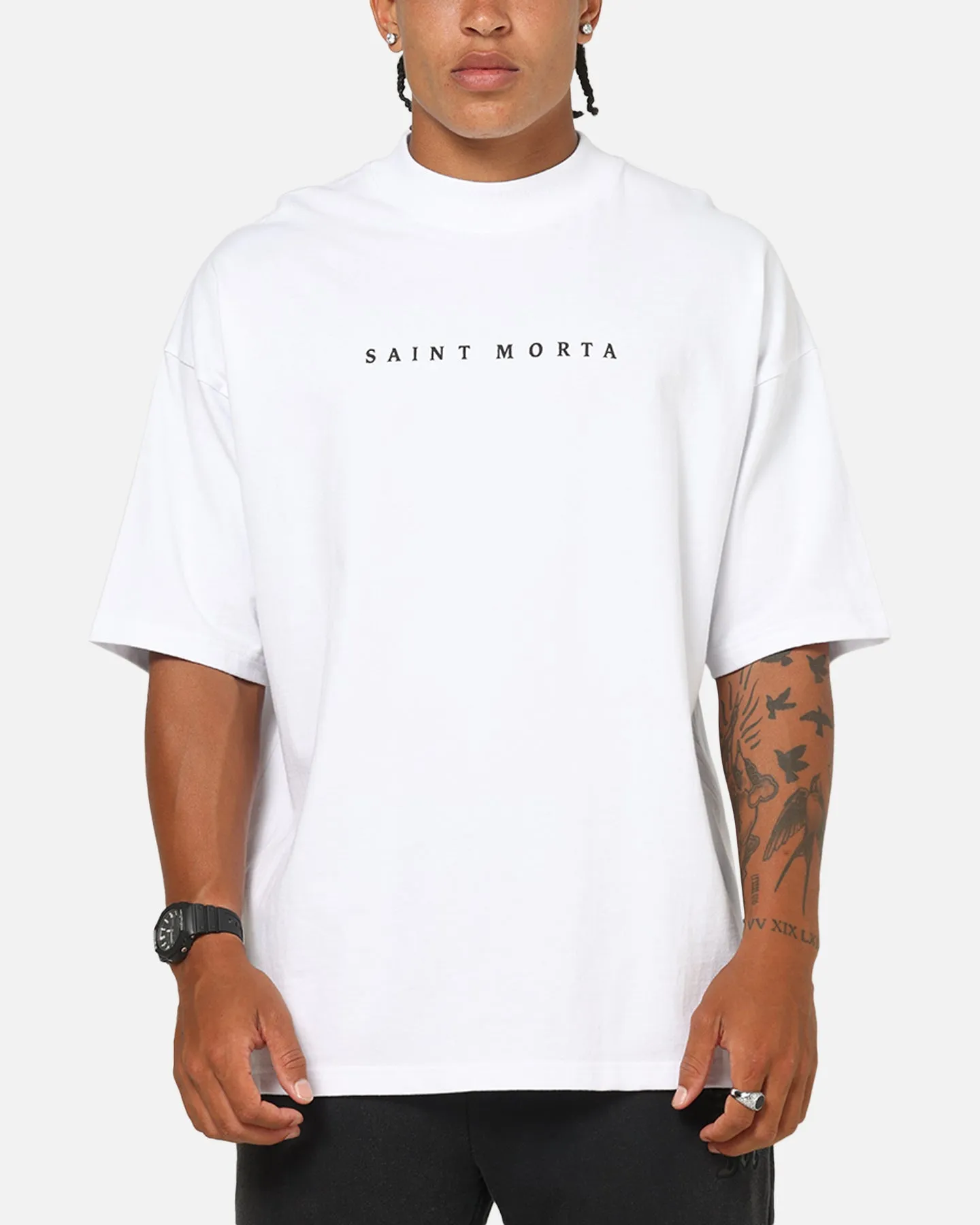 Saint Morta Conviction Mock Neck T-Shirt White sold by Culture Kings product image thumbnail 2