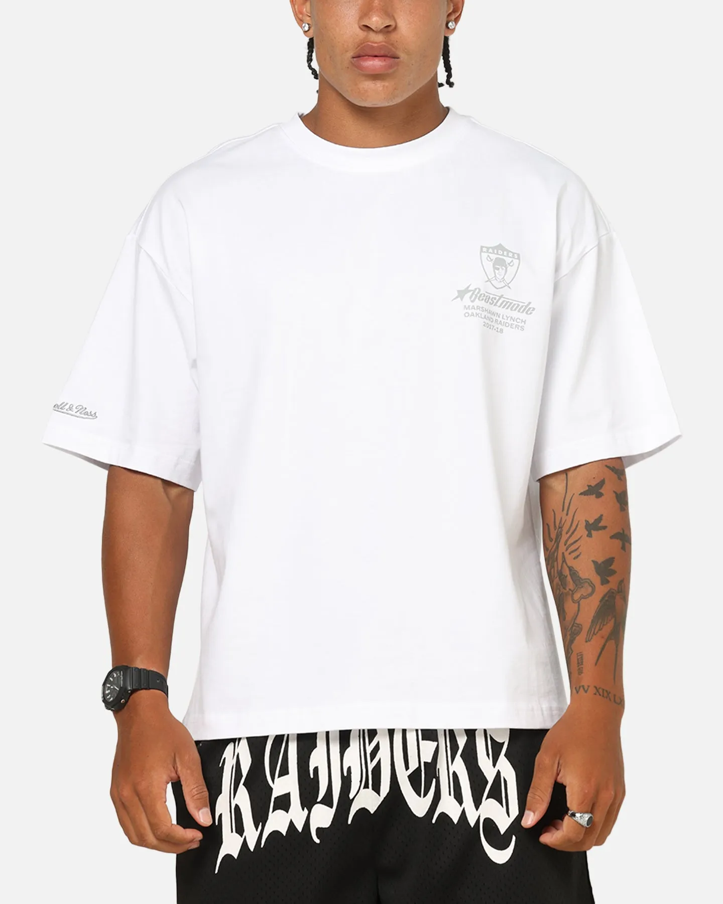 Mitchell & Ness Las Vegas Raiders Beastmode 24 Boxy T-Shirt White sold by Culture Kings product image thumbnail 2