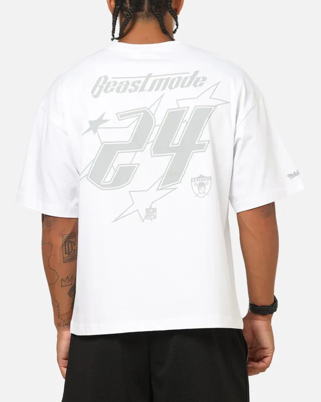 Mitchell & Ness Las Vegas Raiders Beastmode 24 Boxy T-Shirt White sold by Culture Kings