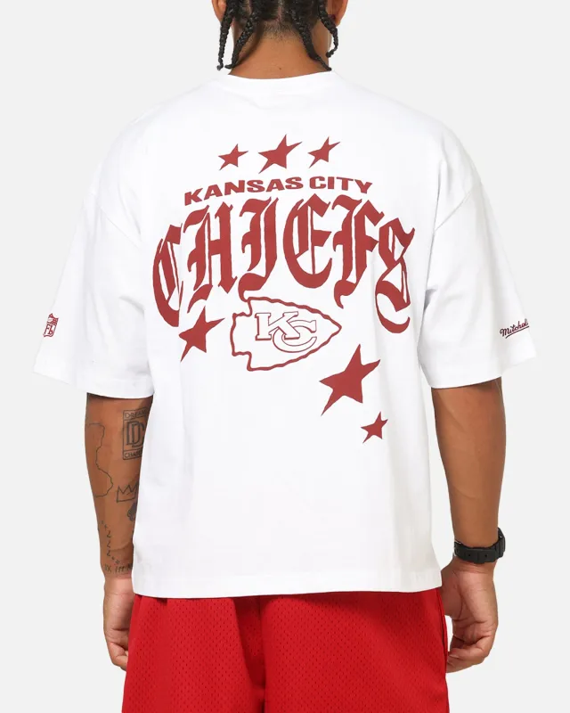 Mitchell & Ness Kansas City Chiefs Stars & Text Boxy T-Shirt White sold by Culture Kings