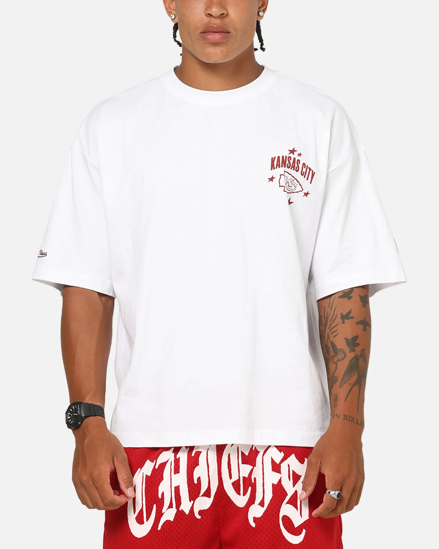 Mitchell & Ness Kansas City Chiefs Stars & Text Boxy T-Shirt White sold by Culture Kings product image thumbnail 2
