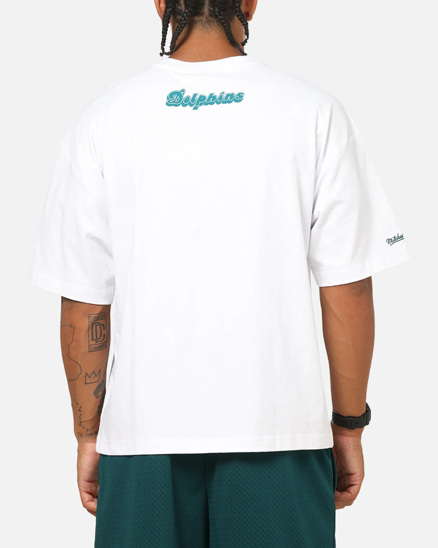 Mitchell & Ness Miami Dolphins Stars & Text Boxy T-Shirt White sold by Culture Kings product image thumbnail 3