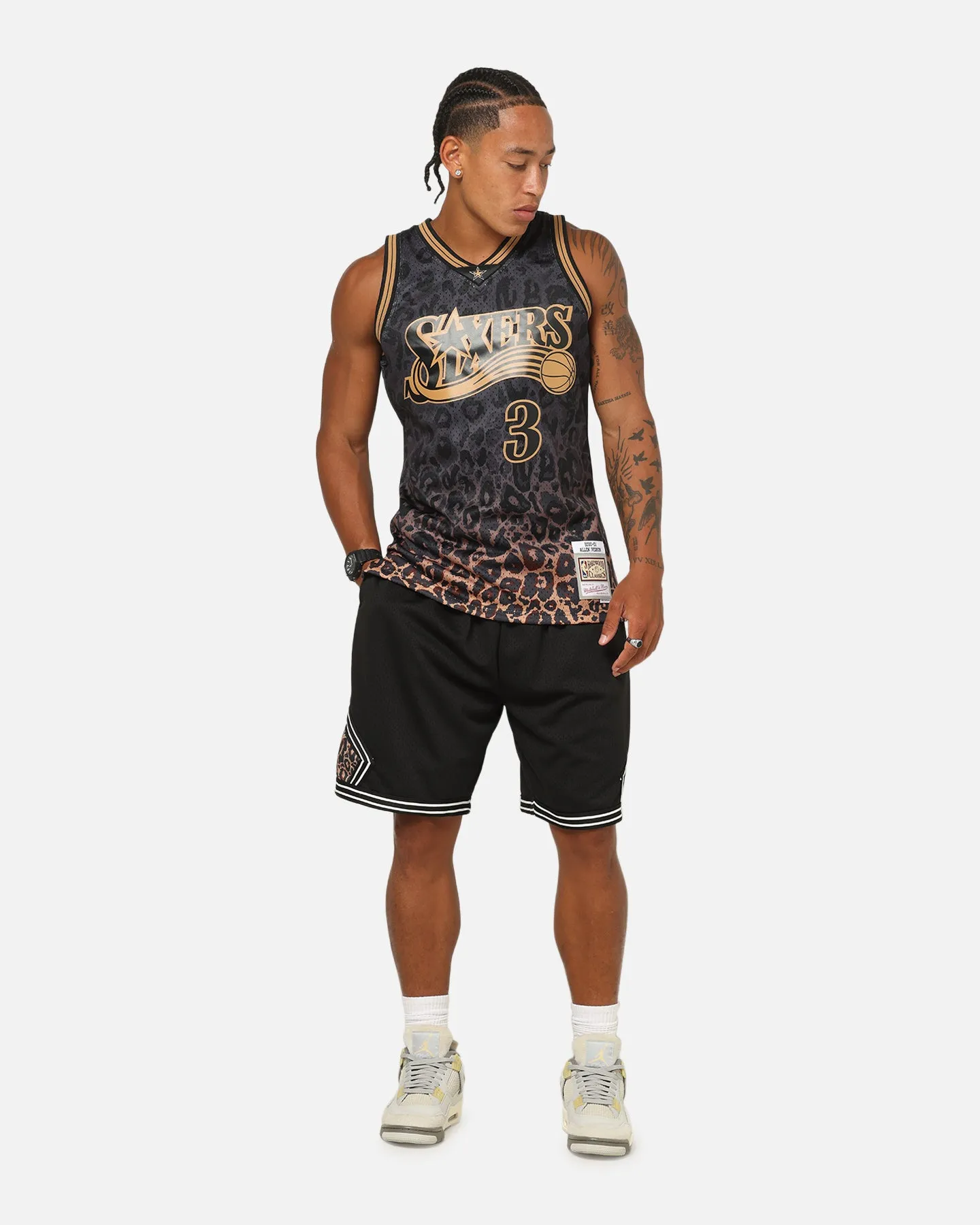 Mitchell & Ness Philadelphia 76ers Allen Iverson 'Leopard' Swing Jersey Black/Leopard sold by Culture Kings product image thumbnail 3