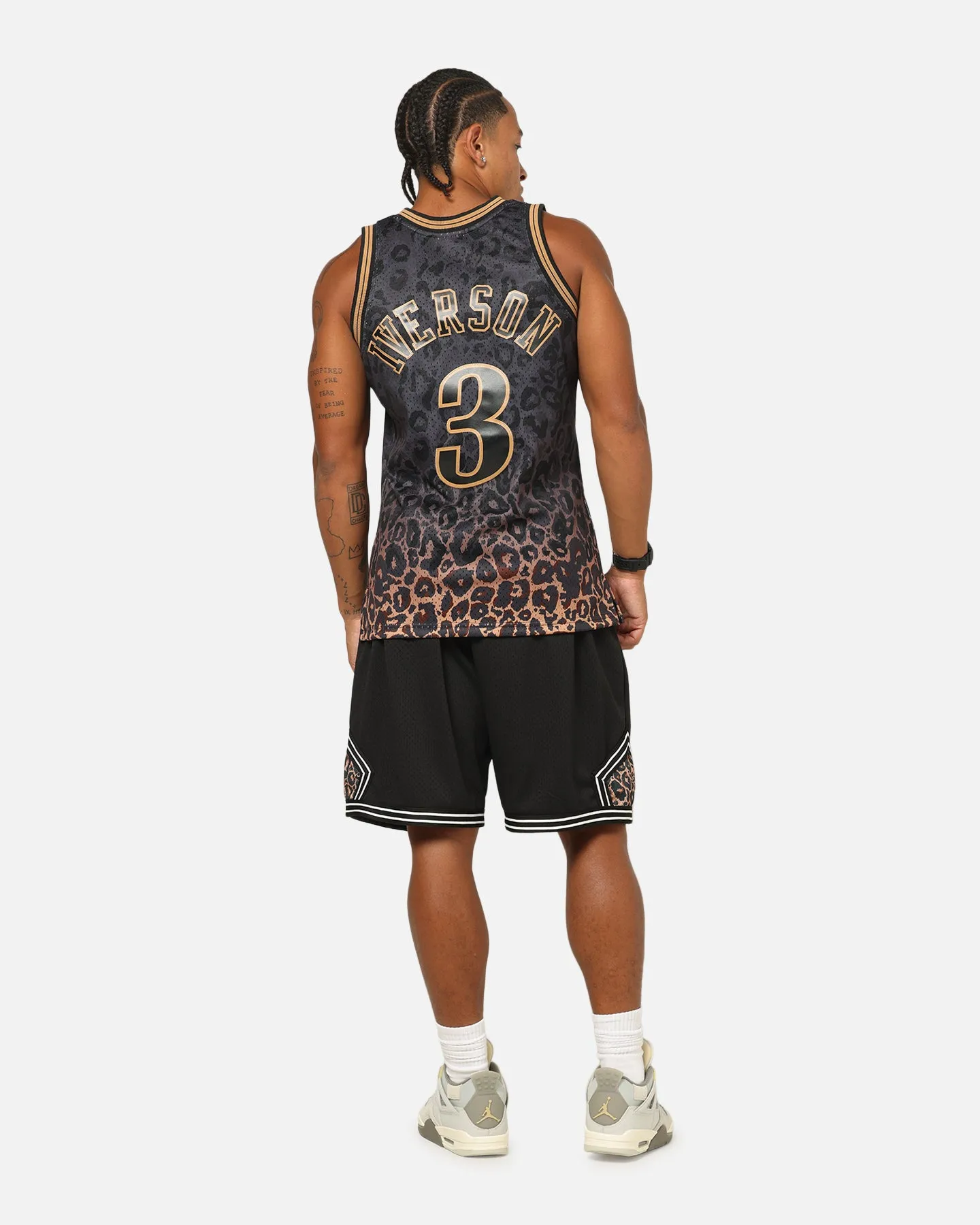 Mitchell & Ness Philadelphia 76ers Allen Iverson 'Leopard' Swing Jersey Black/Leopard sold by Culture Kings product image thumbnail 4