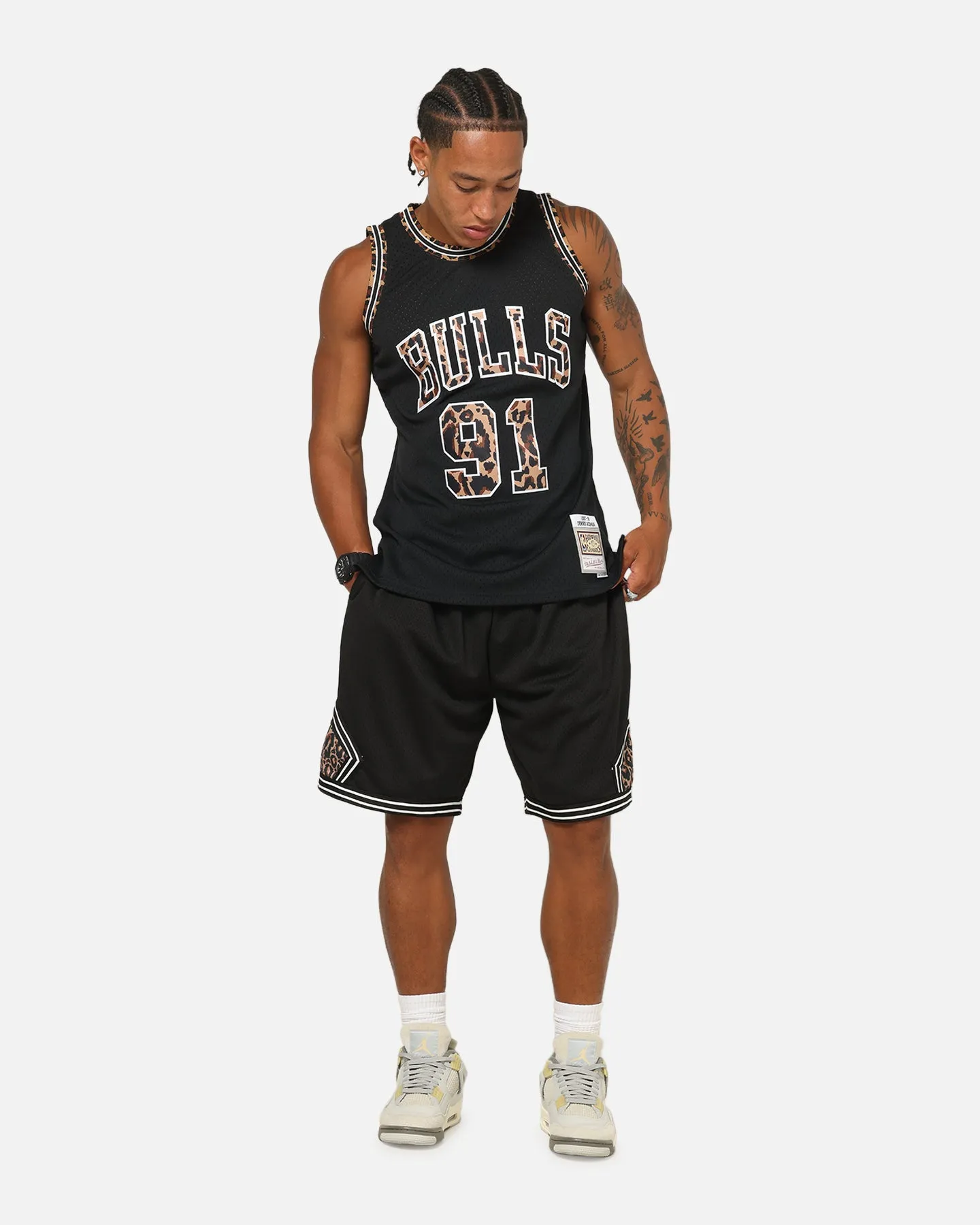 Mitchell & Ness Chicago Bulls Dennis Rodman 'Leopard' Swing Jersey Black/Leopard sold by Culture Kings product image thumbnail 3
