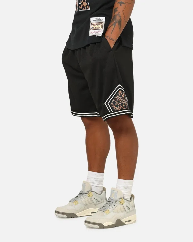 Mitchell & Ness NBA Leopard Diamond Shorts Black/Leopard sold by Culture Kings