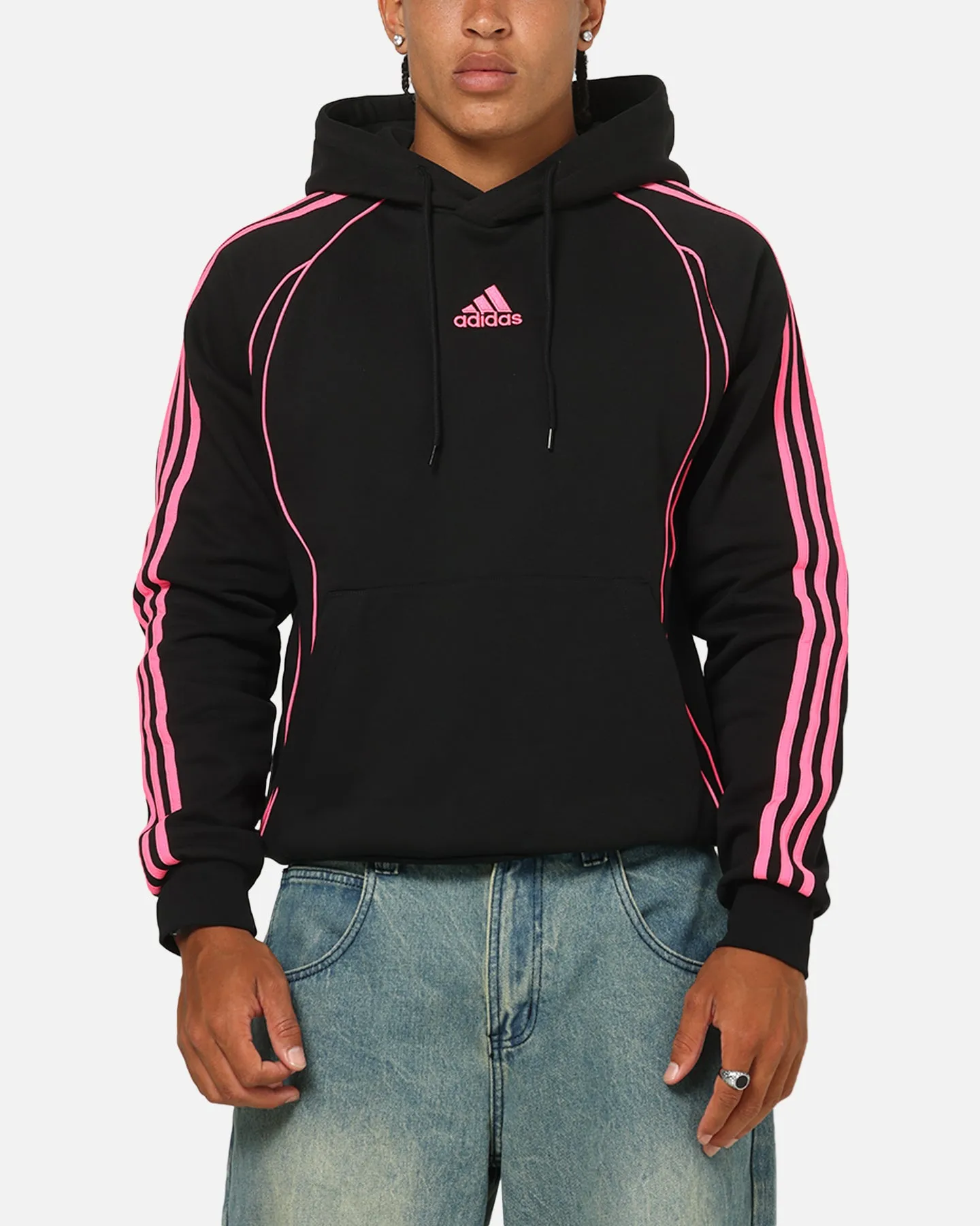 Adidas Teamgeist Hoodie Black/Lucid Pink sold by Culture Kings