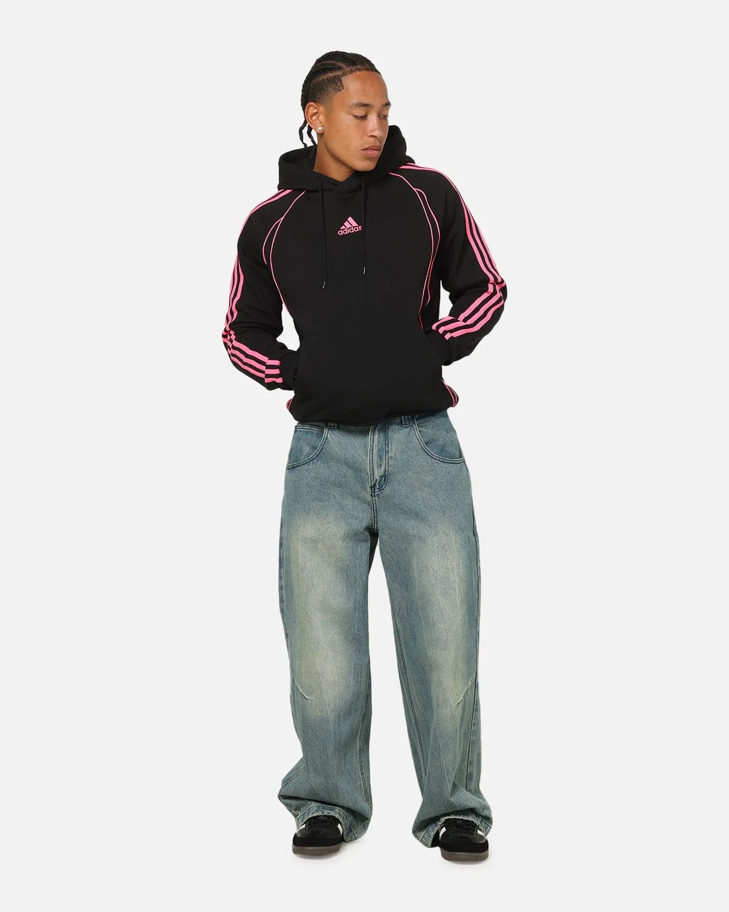 Adidas Teamgeist Hoodie Black/Lucid Pink sold by Culture Kings product image thumbnail 2