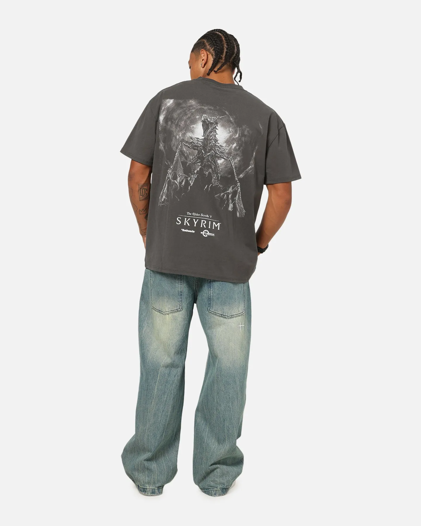 73Studio X The Elder Scrolls V: Skyrim Alduin Vintage T-Shirt Black Wash sold by Culture Kings product image thumbnail 4
