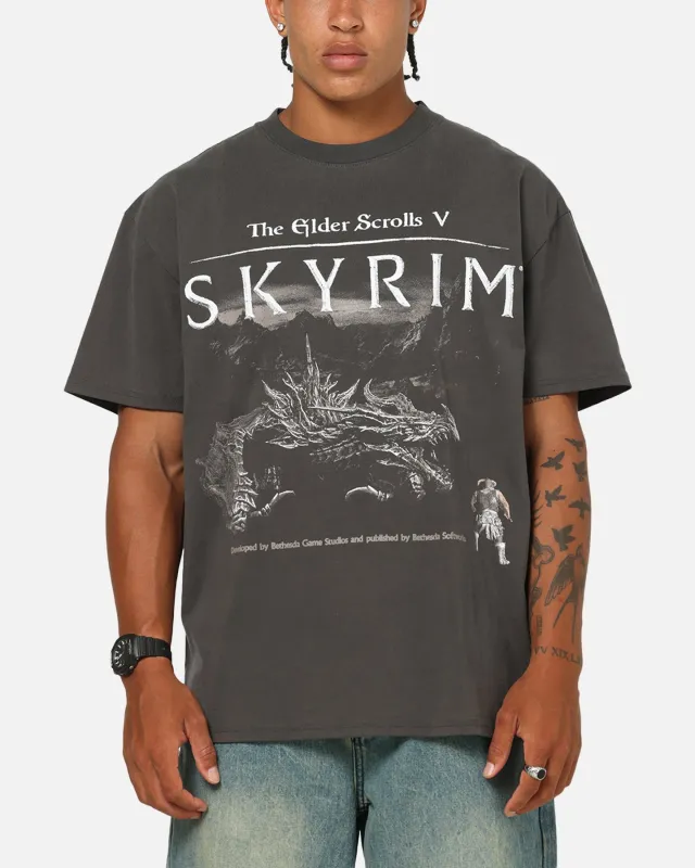 73Studio X The Elder Scrolls V: Skyrim Alduin Vintage T-Shirt Black Wash made by Culture Kings