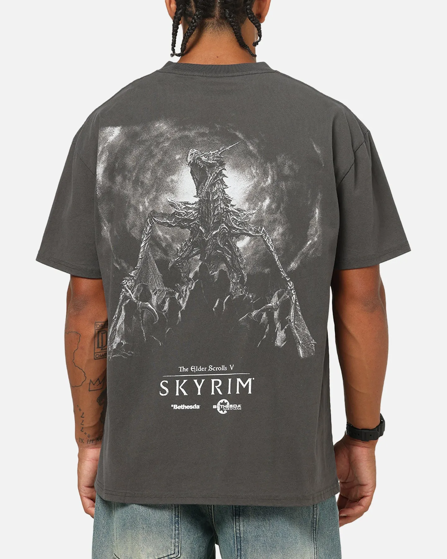 73Studio X The Elder Scrolls V: Skyrim Alduin Vintage T-Shirt Black Wash sold by Culture Kings product image thumbnail 2
