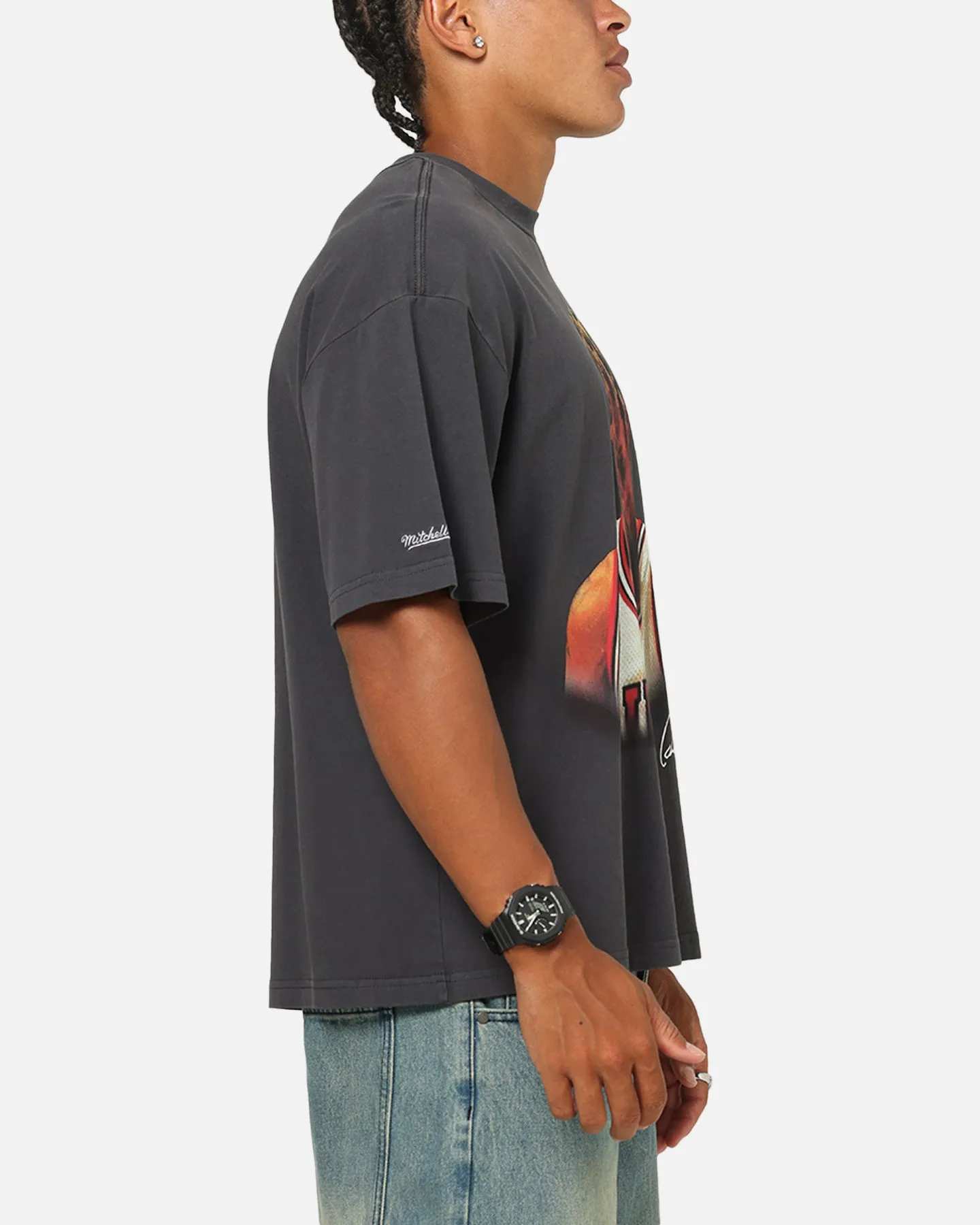 Mitchell & Ness Chicago Bulls Dennis Rodman Look Out T-Shirt Washed Black sold by Culture Kings product image thumbnail 4