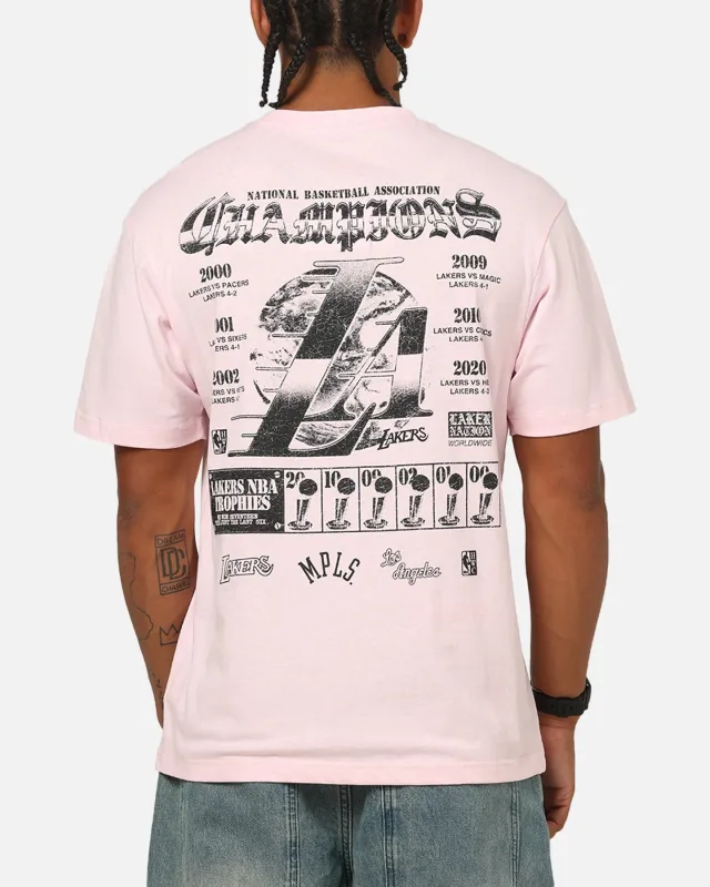 Mitchell & Ness Los Angeles Lakers Champ Chrome T-Shirt Pink sold by Culture Kings