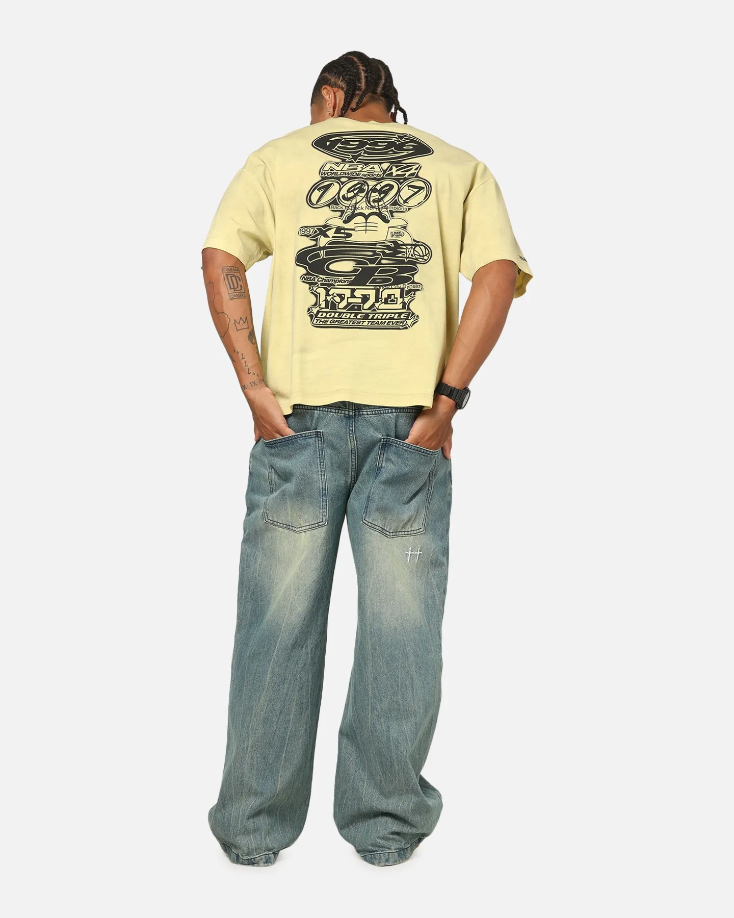 Mitchell & Ness Chicago Bulls Worldwide T-Shirt Chartruese sold by Culture Kings product image thumbnail 3