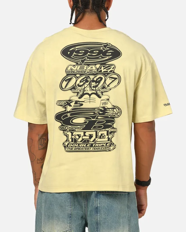 Mitchell & Ness Chicago Bulls Worldwide T-Shirt Chartruese sold by Culture Kings