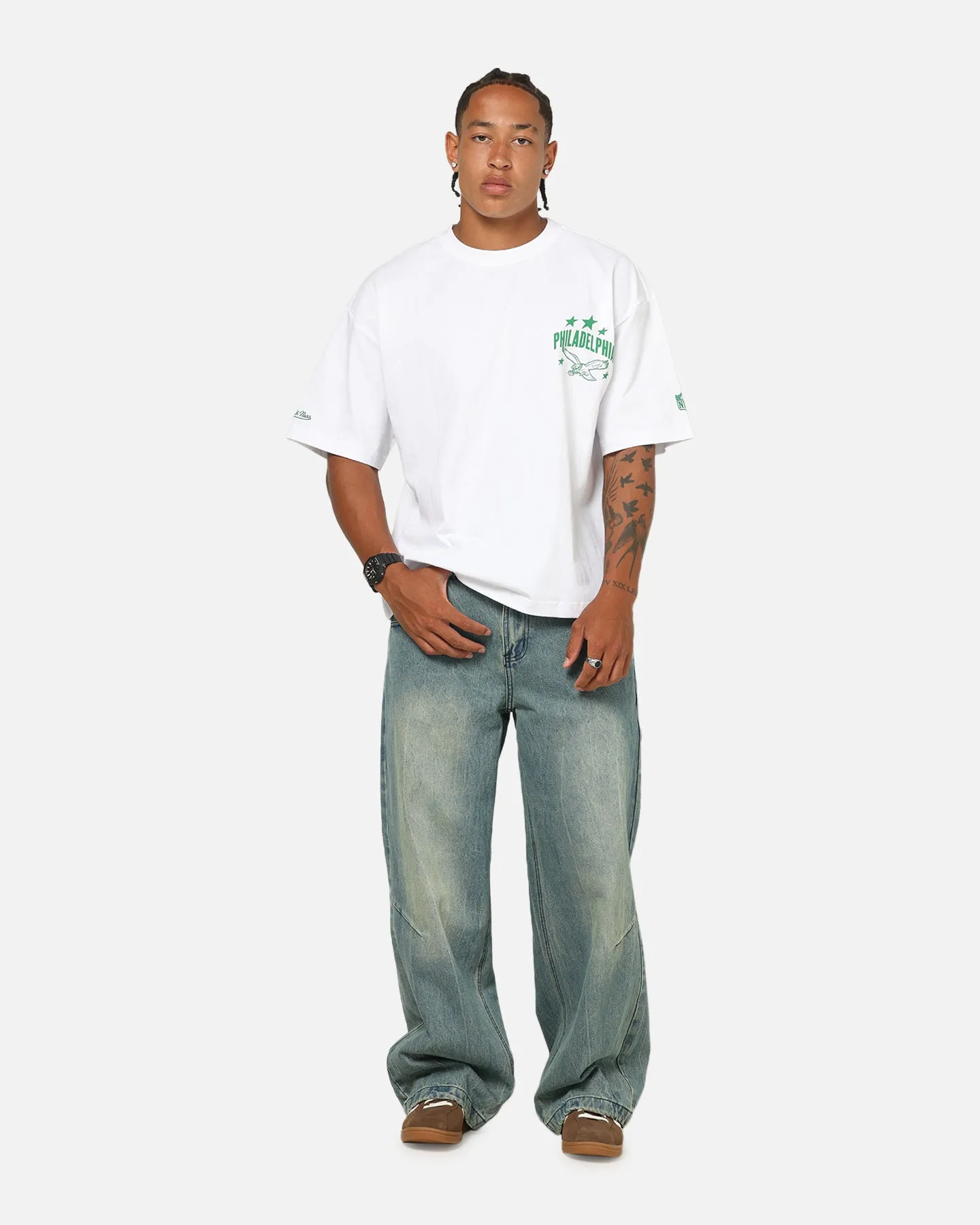 Mitchell & Ness Philadelphia Eagles Stars & Text Boxy T-Shirt White sold by Culture Kings product image thumbnail 4