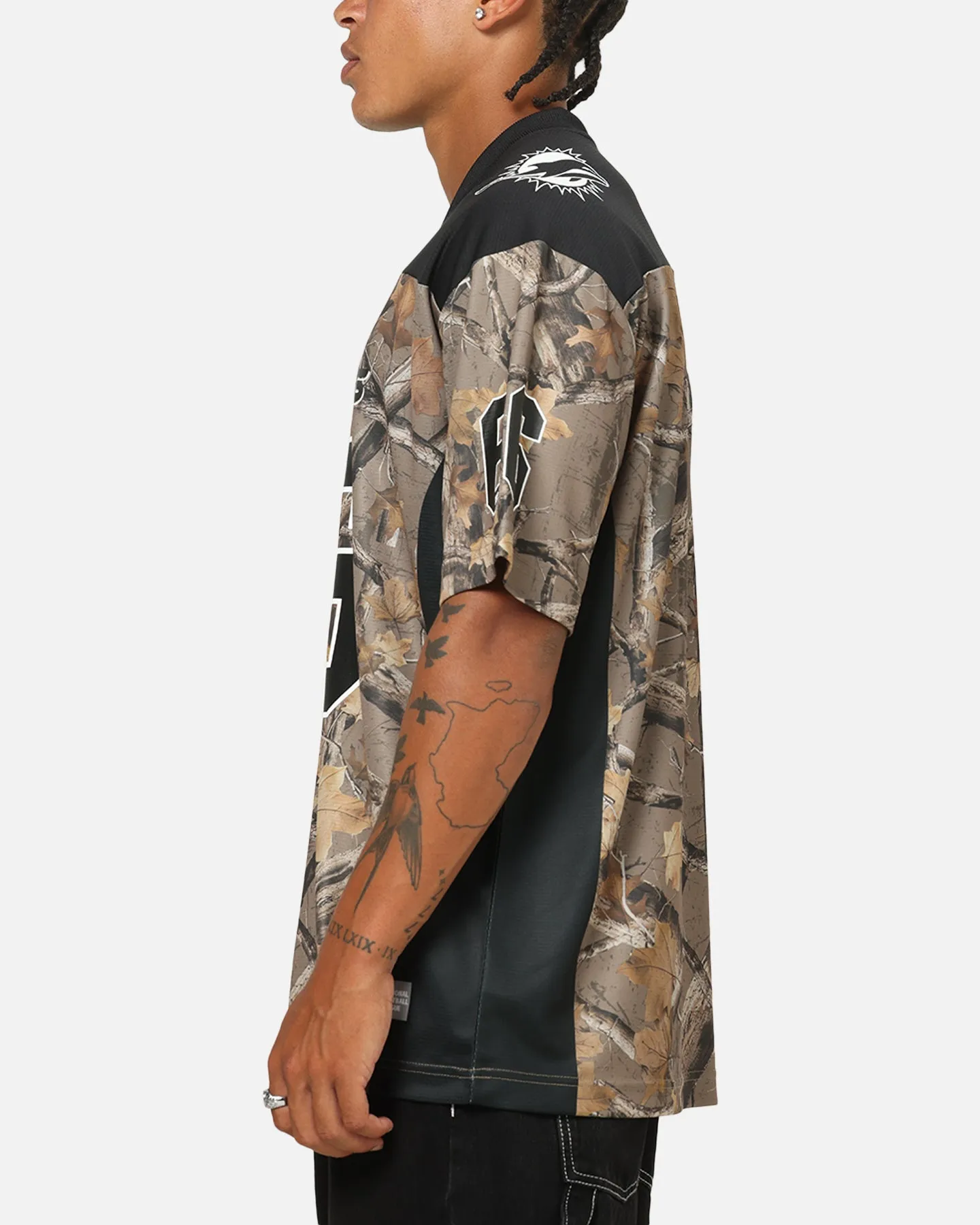 Majestic Athletic Miami Dolphins Mesh Oversized T-Shirt Khaki Forest Camo sold by Culture Kings product image thumbnail 5