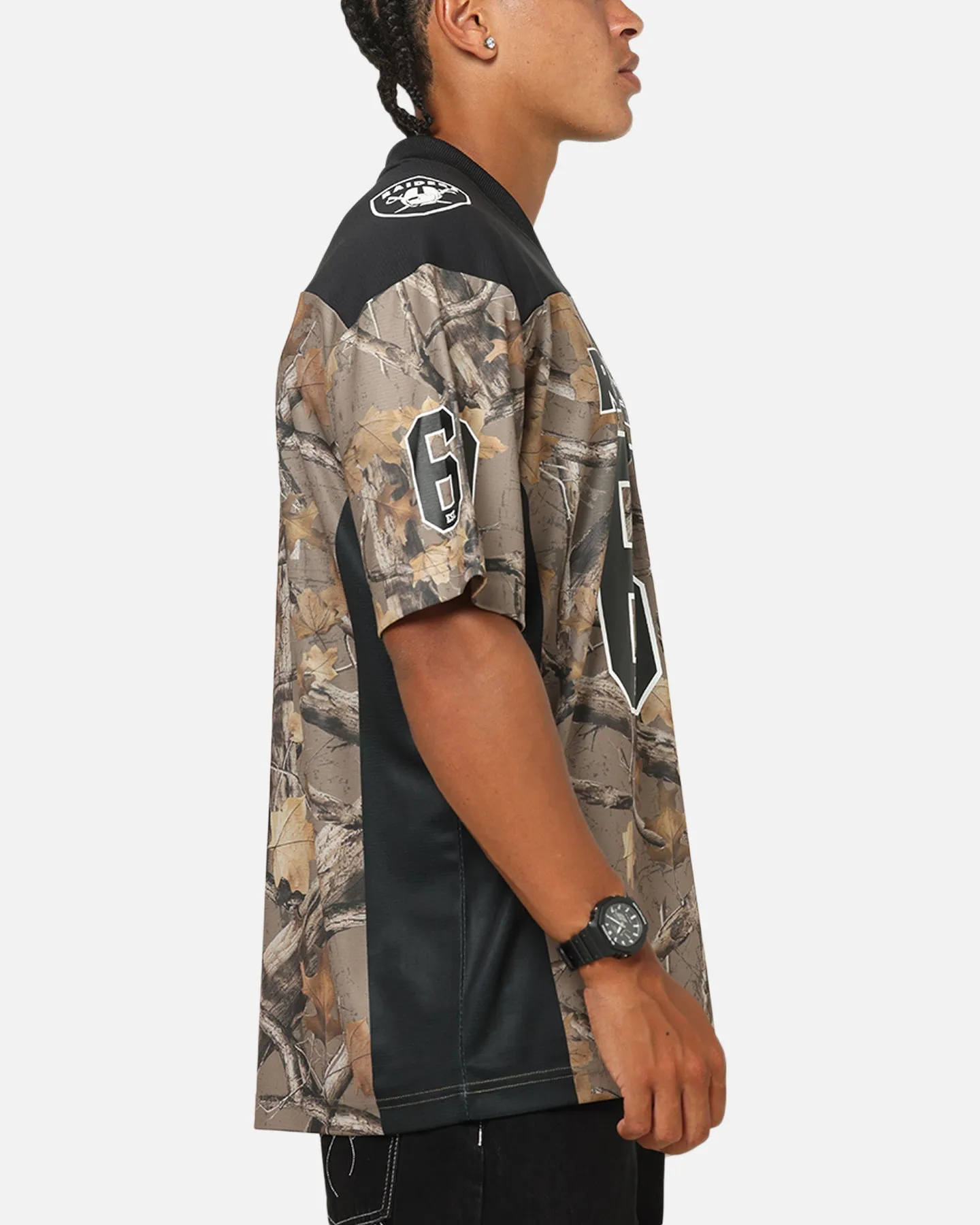 Majestic Athletic Las Vegas Raiders Mesh Oversized T-Shirt Khaki Forest Camo sold by Culture Kings product image thumbnail 4