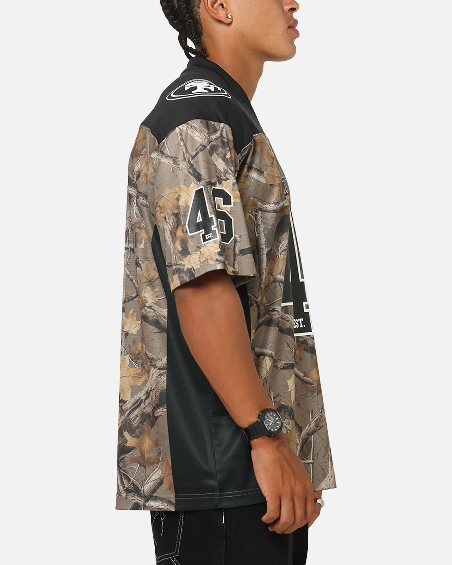 Majestic Athletic San Francisco 49ers Mesh Oversized T-Shirt Khaki Forest Camo sold by Culture Kings product image thumbnail 4