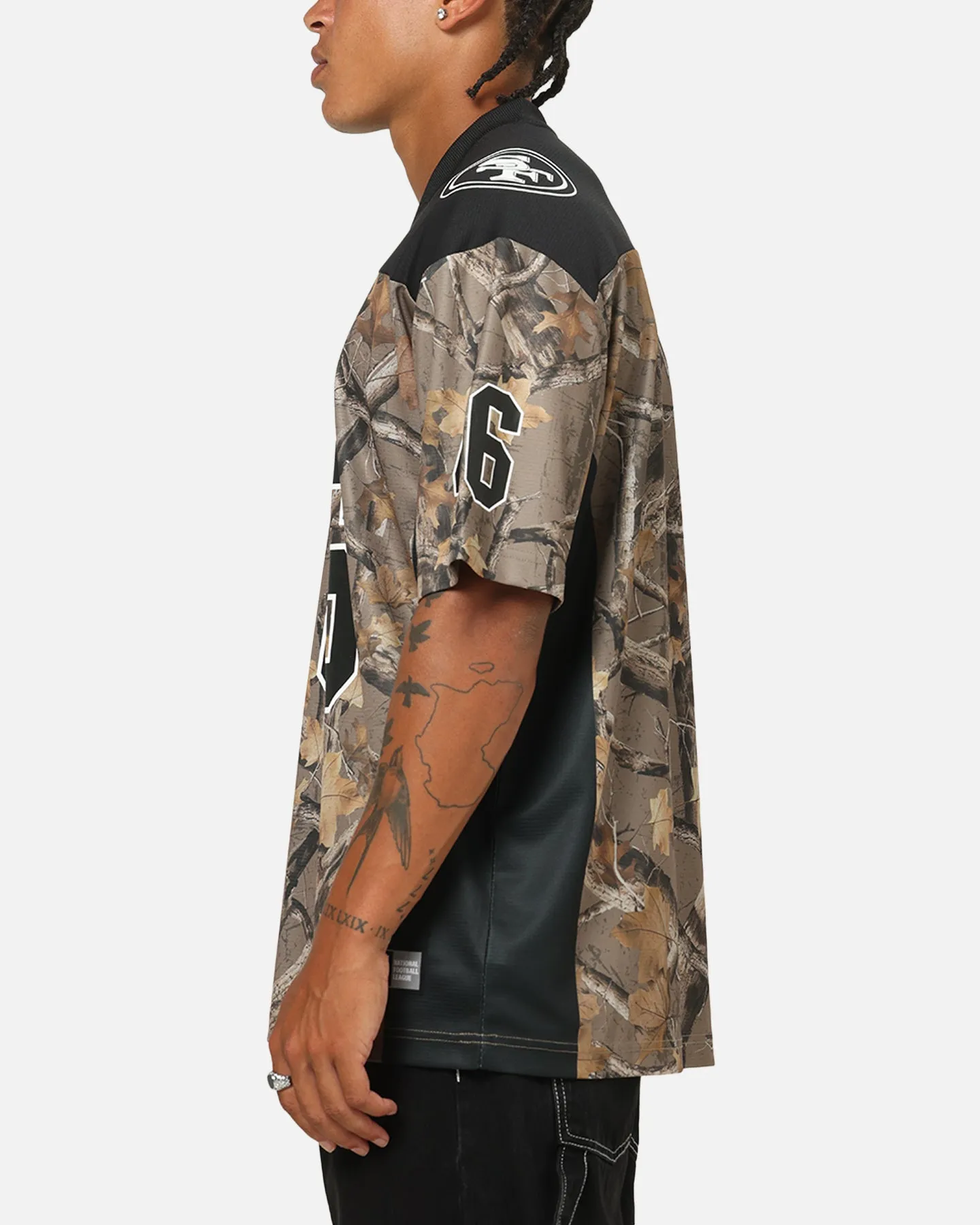 Majestic Athletic San Francisco 49ers Mesh Oversized T-Shirt Khaki Forest Camo sold by Culture Kings product image thumbnail 5